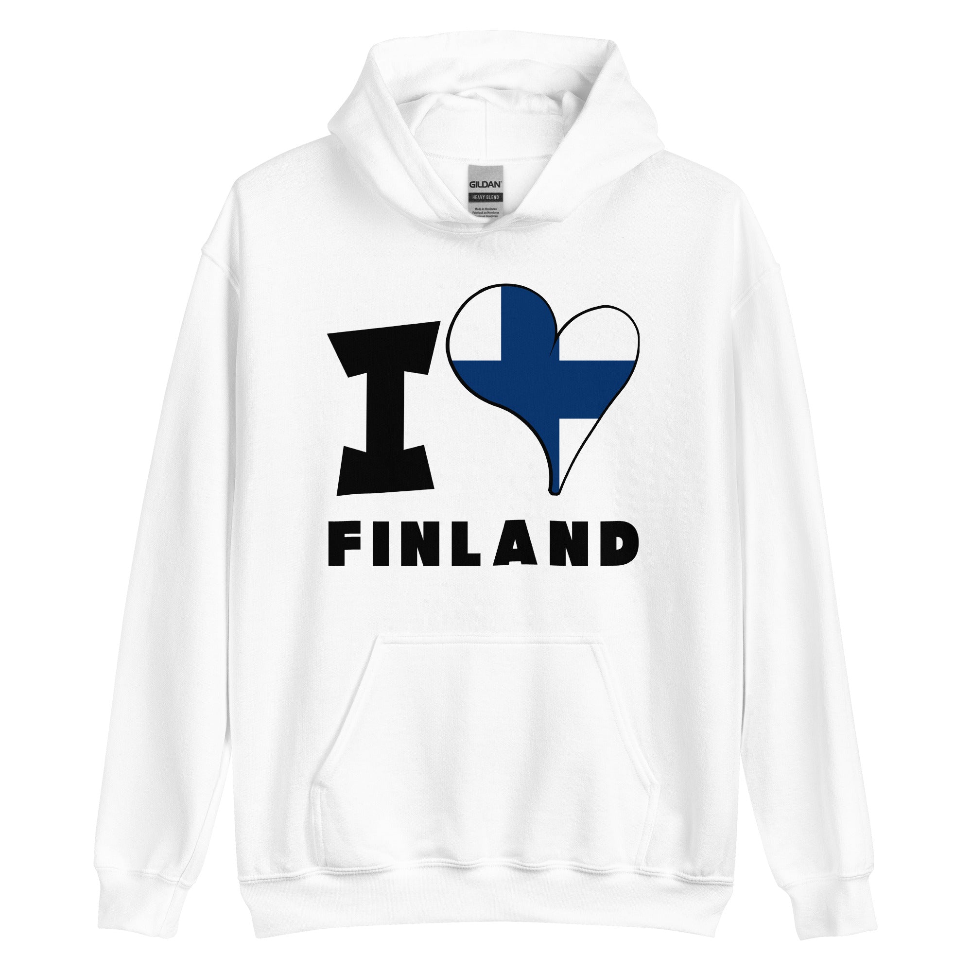 Unisex Hoodie - I Love Finland Flag