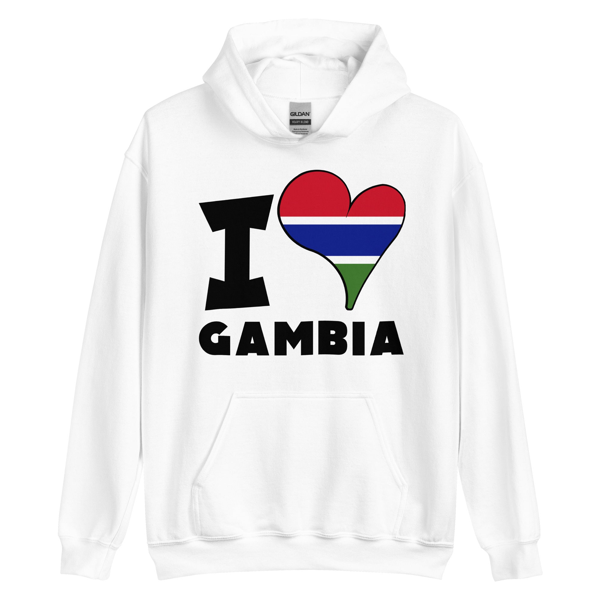 Unisex Hoodie - I Love Gambia Flag