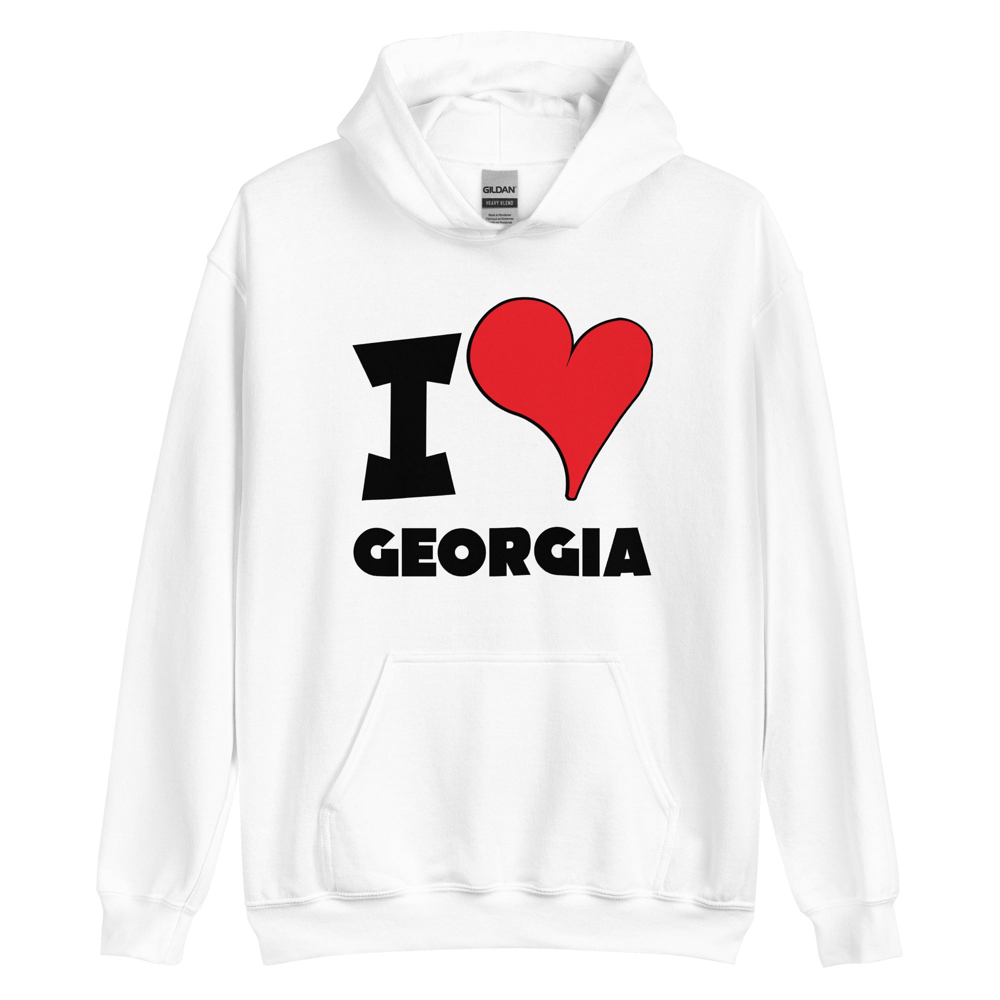 Unisex Hoodie - I Love Georgia Red