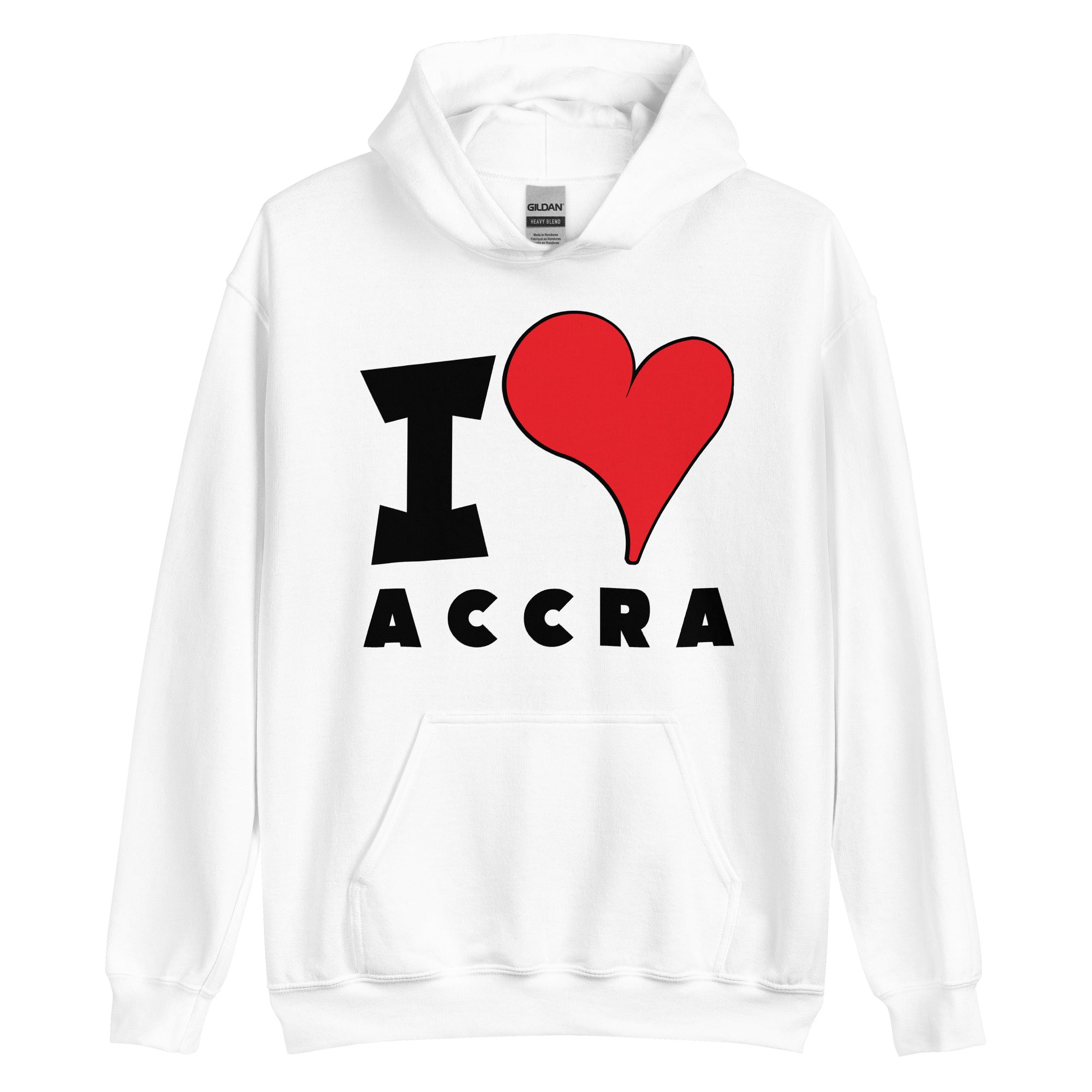 Unisex Hoodie - I Love Accra Red