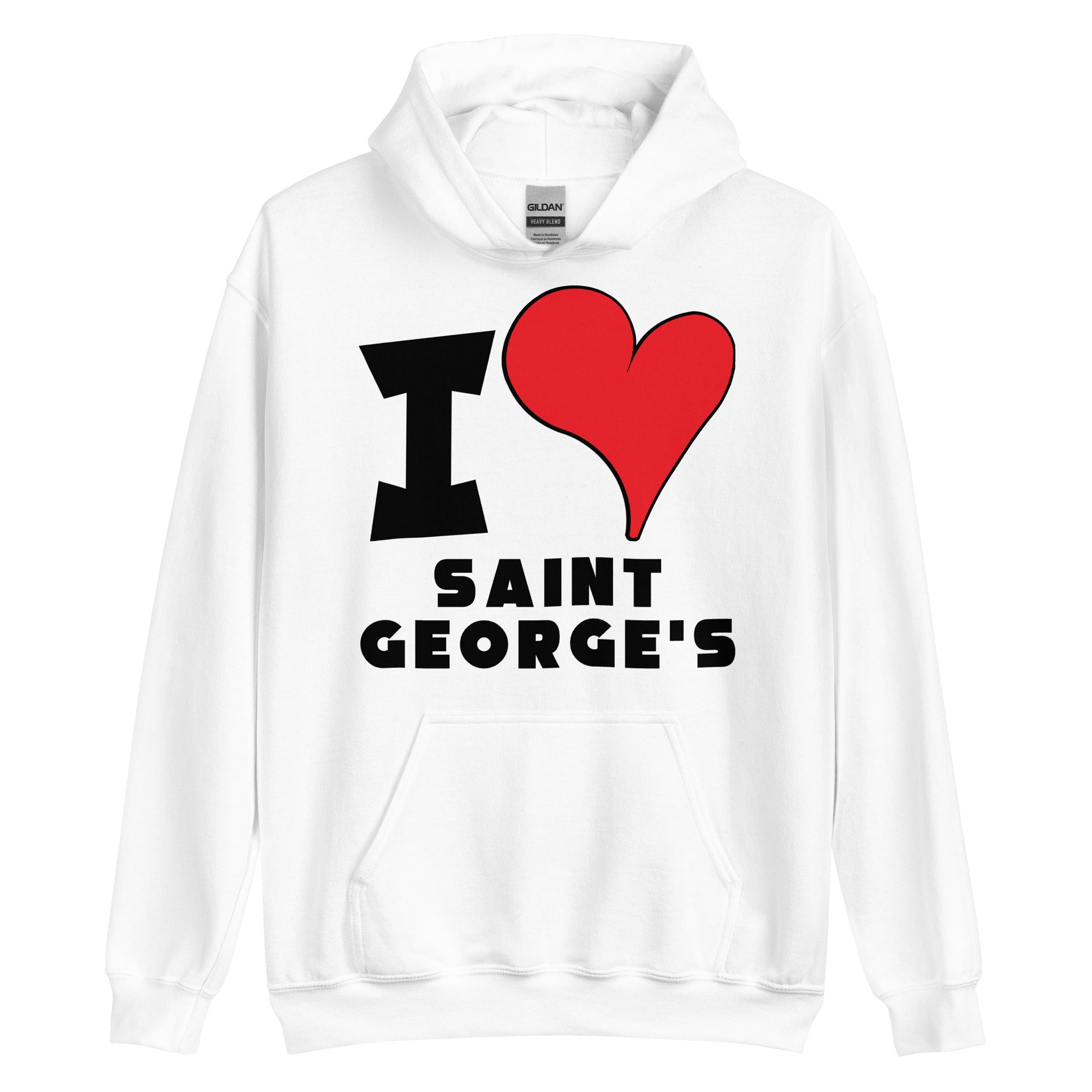 Unisex Hoodie - I Love Saint George's Red