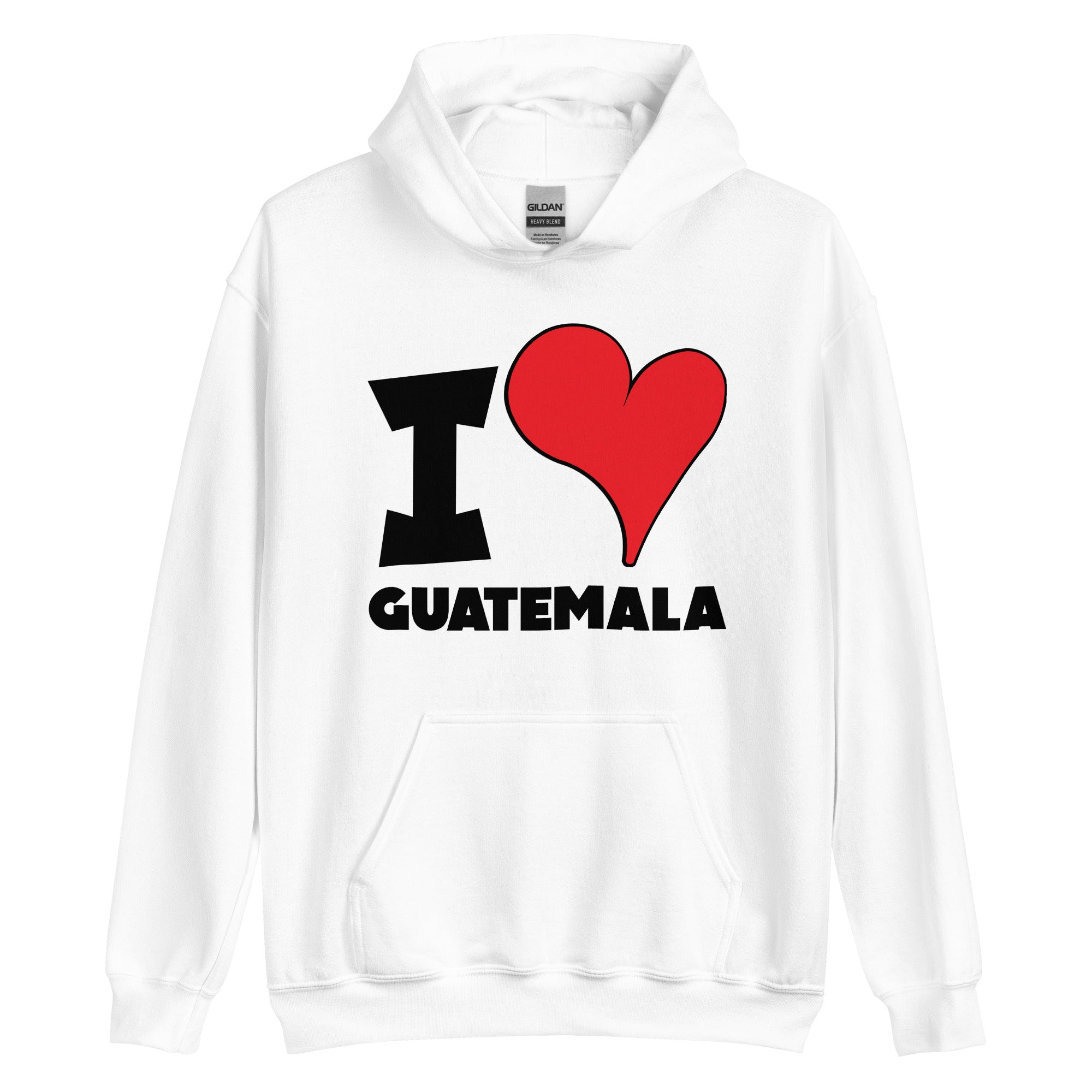 Unisex Hoodie - I Love Guatemala Red