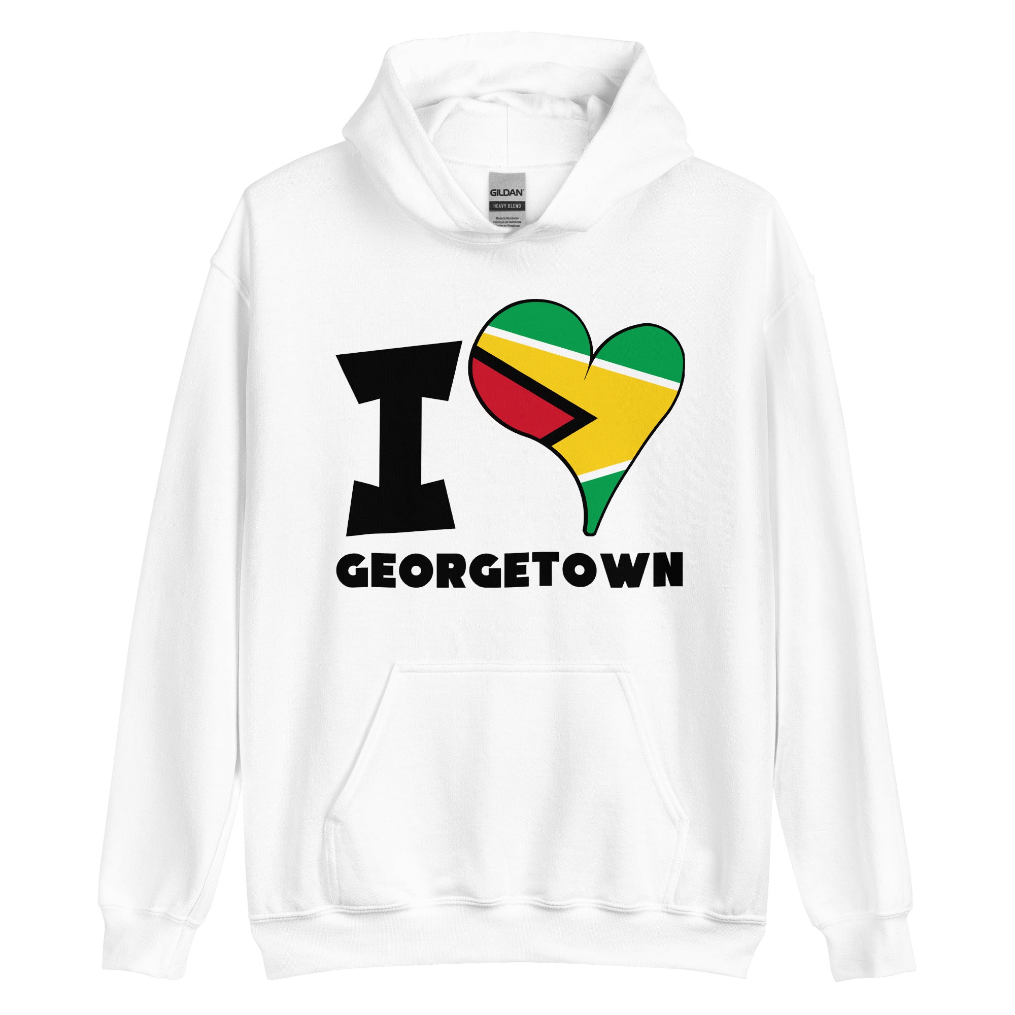 Unisex Hoodie - I Love Georgetown Flag