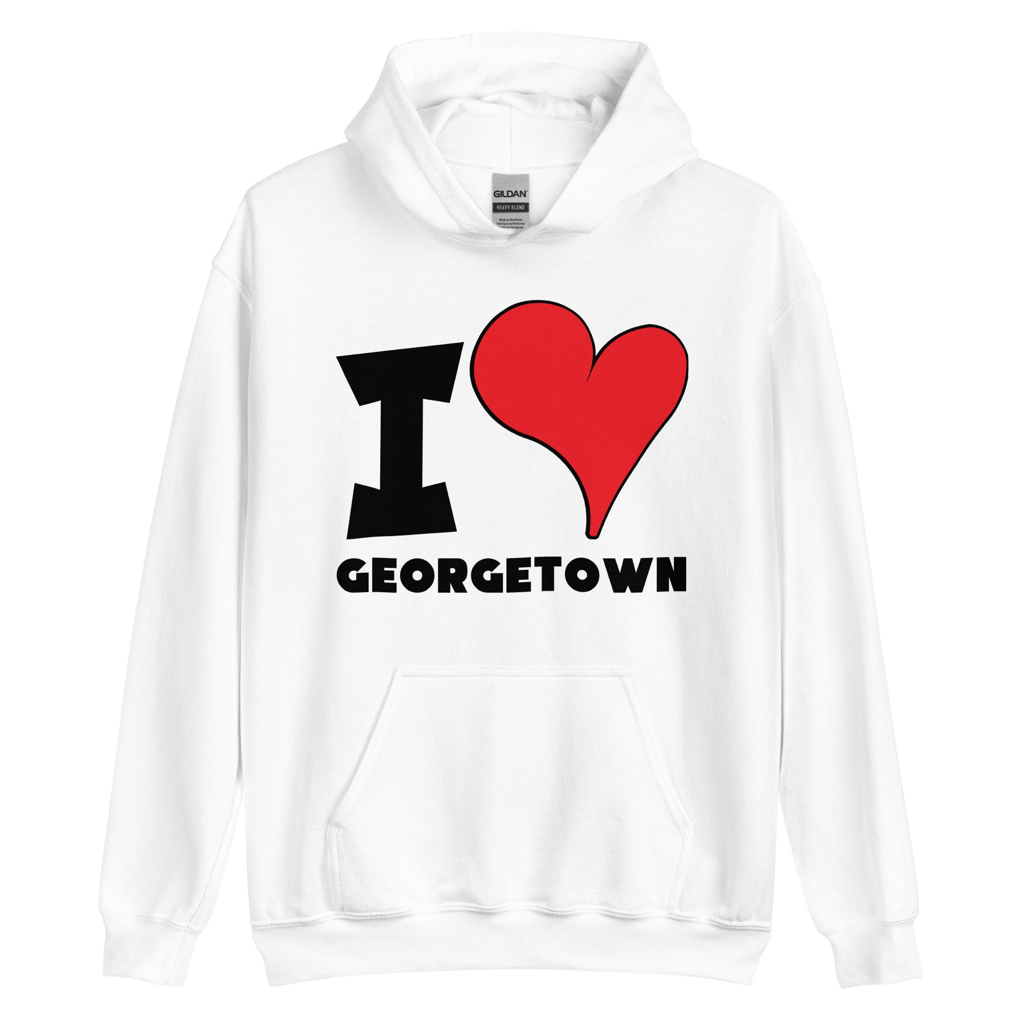 Unisex Hoodie - I Love Georgetown Red