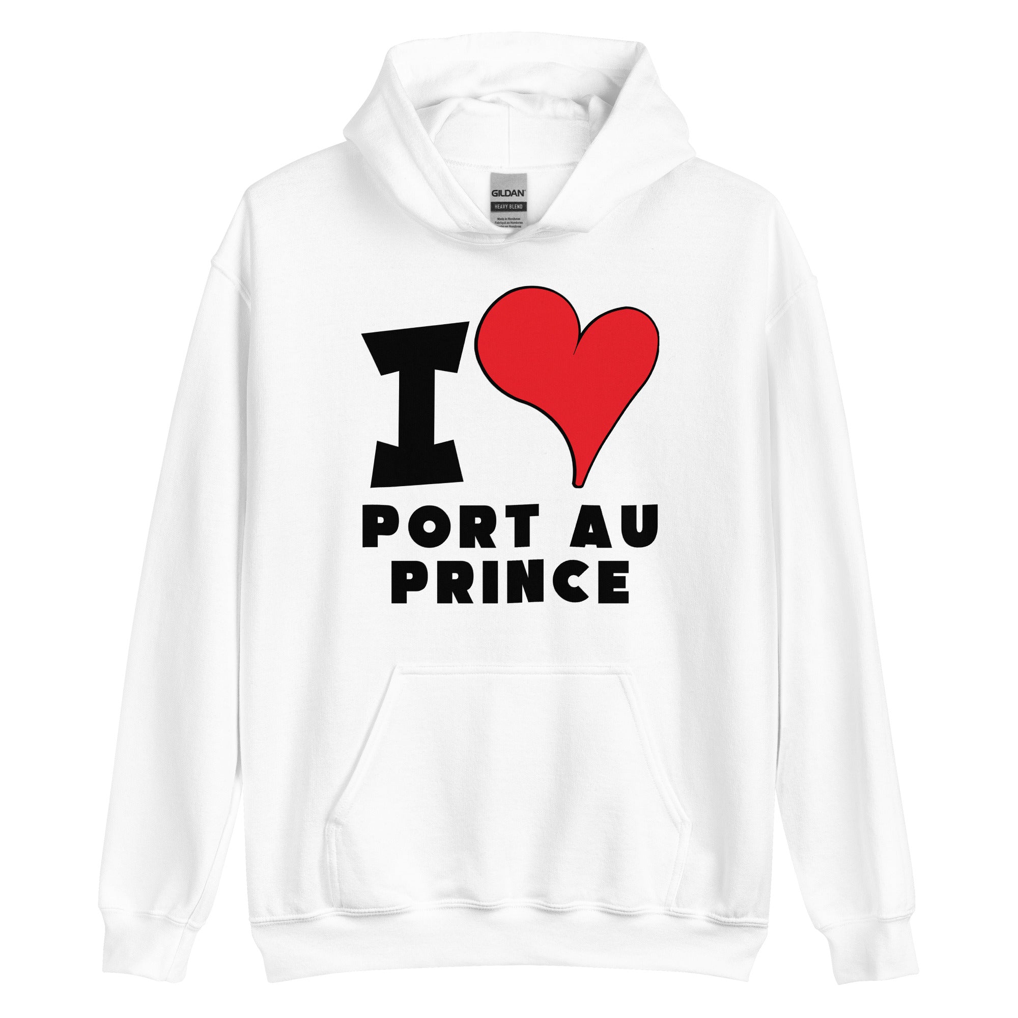 Unisex Hoodie - I Love Port-au-Prince Red