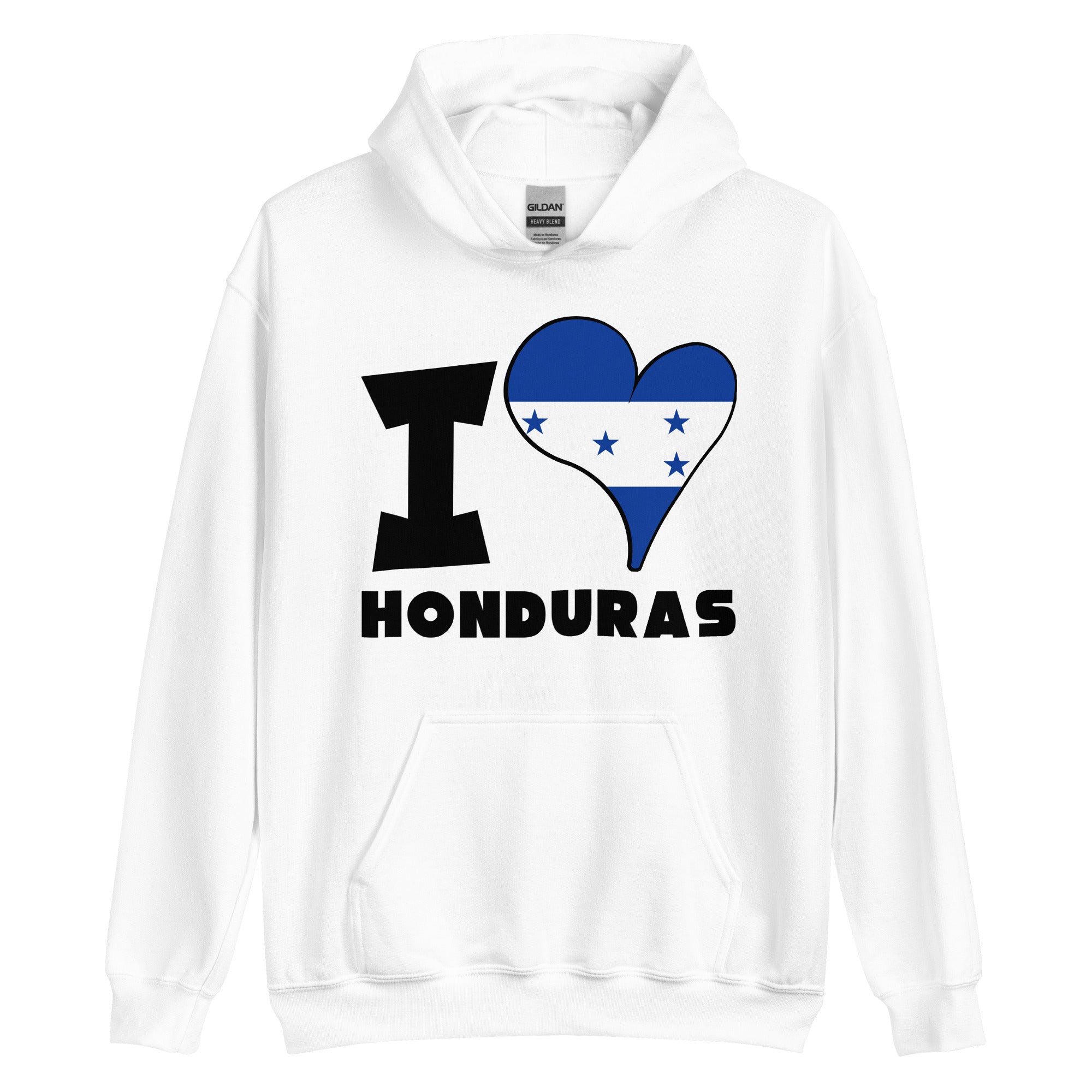 Unisex Hoodie - I Love Honduras Flag