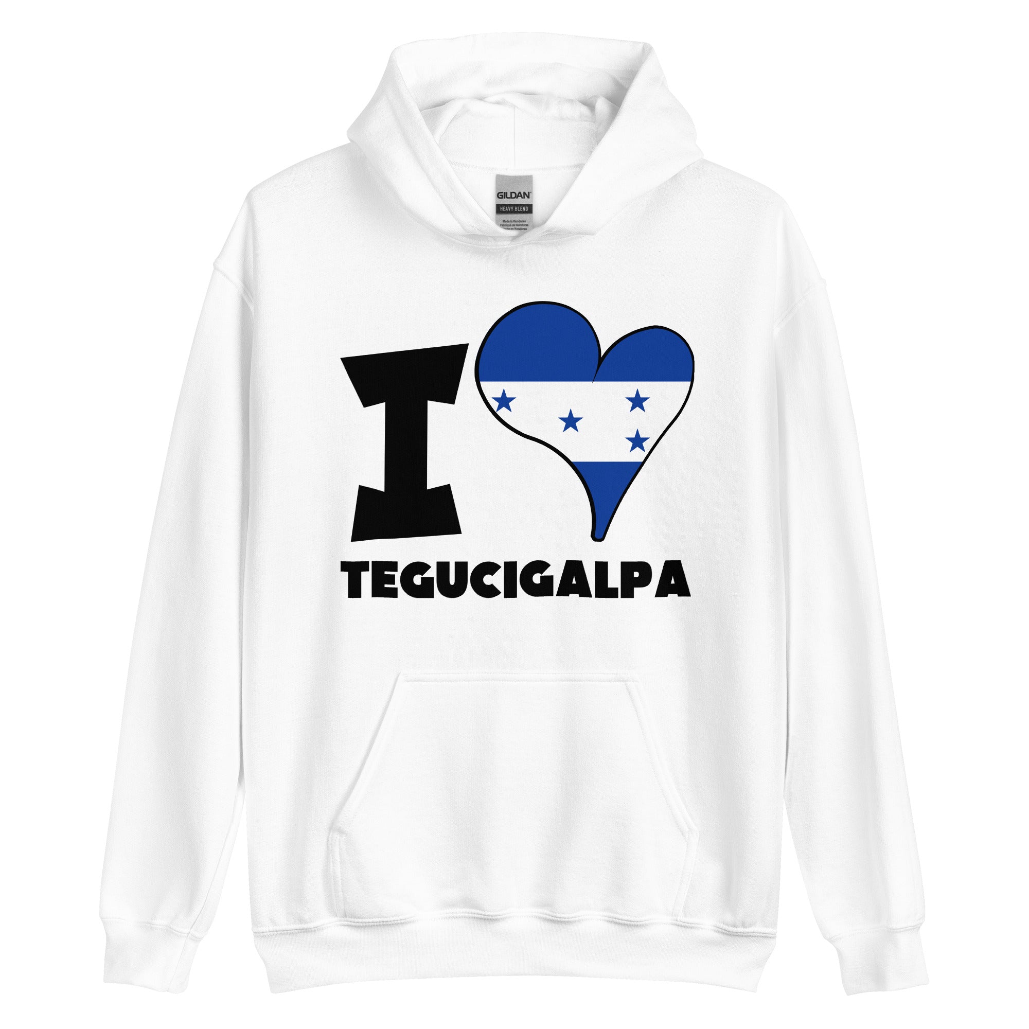 Unisex Hoodie - I Love Tegucigalpa Flag