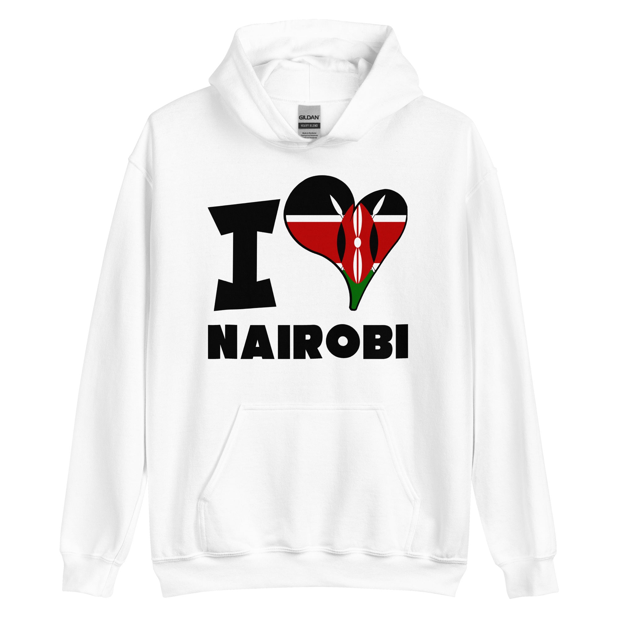 Unisex Hoodie - I Love Nairobi Flag