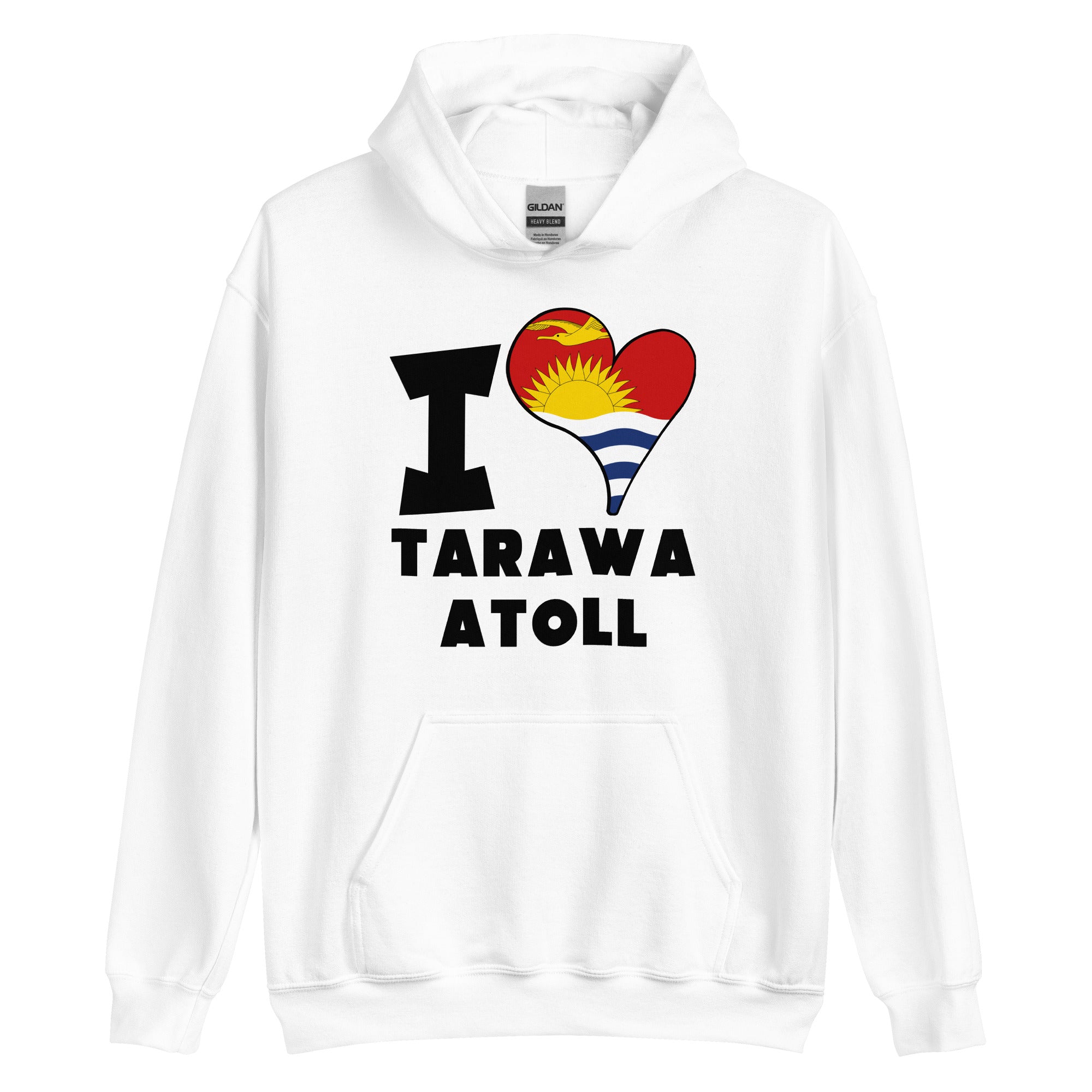 Unisex Hoodie - I Love Tarawa Atoll Flag