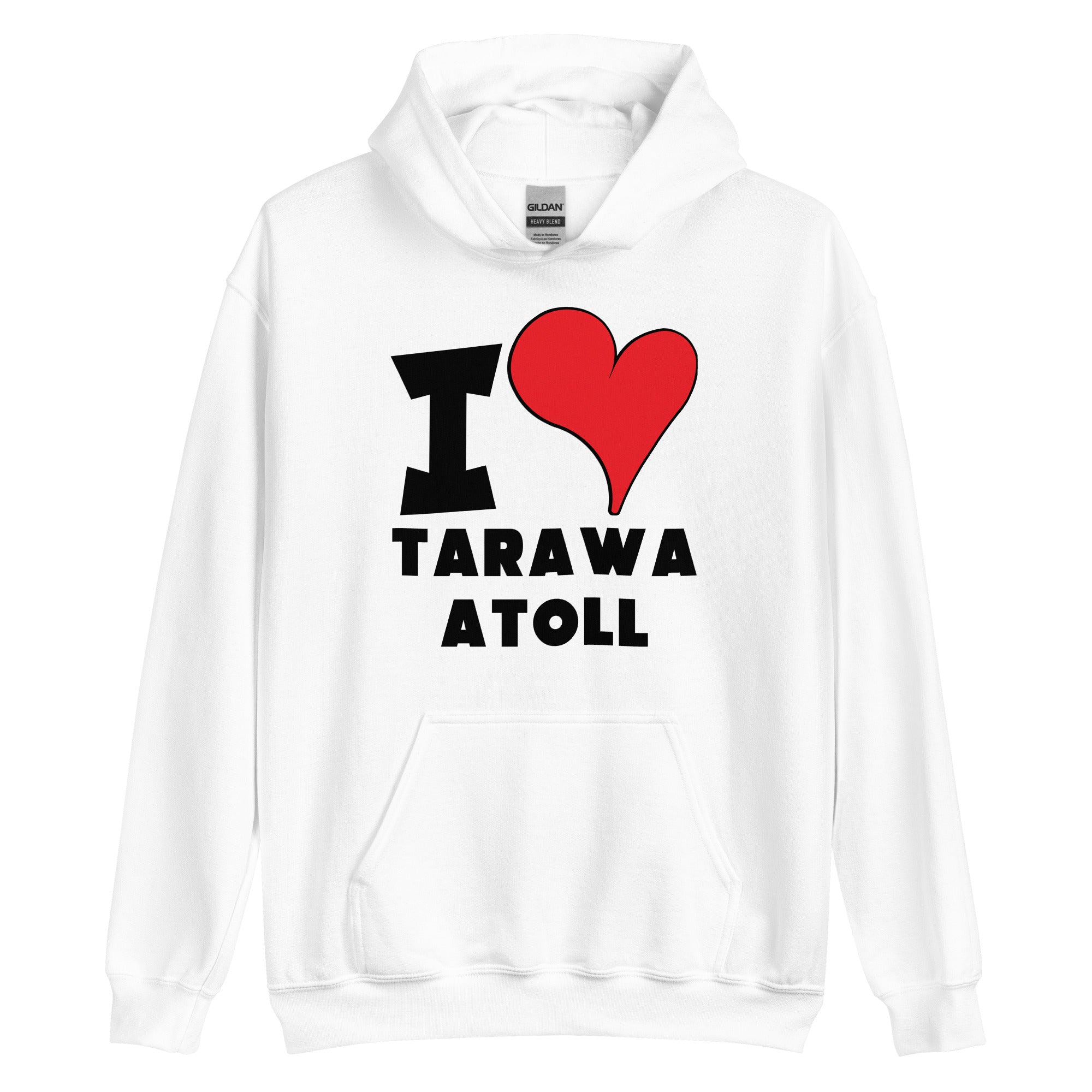 Unisex Hoodie - I Love Tarawa Atoll Red