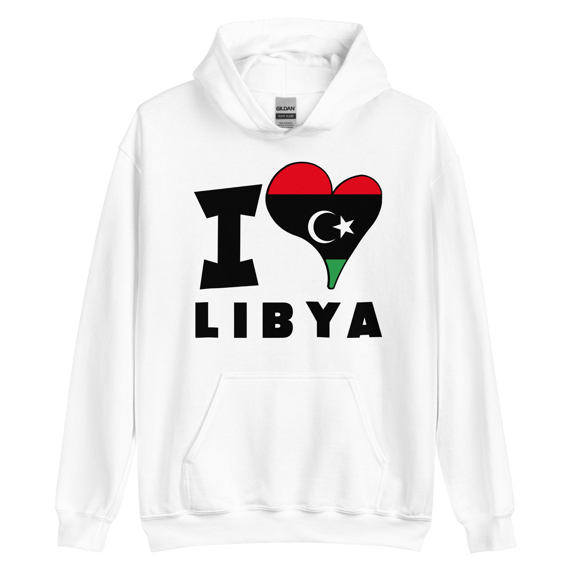 Unisex Hoodie - I Love Libya Flag