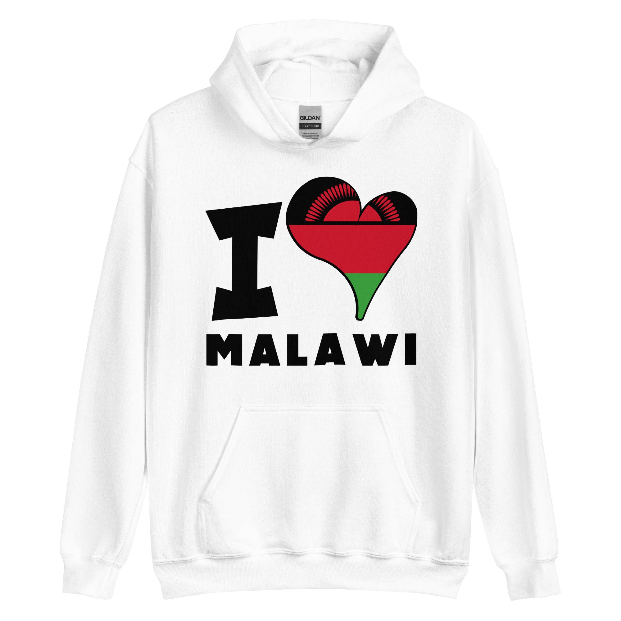 Unisex Hoodie - I Love Malawi Flag