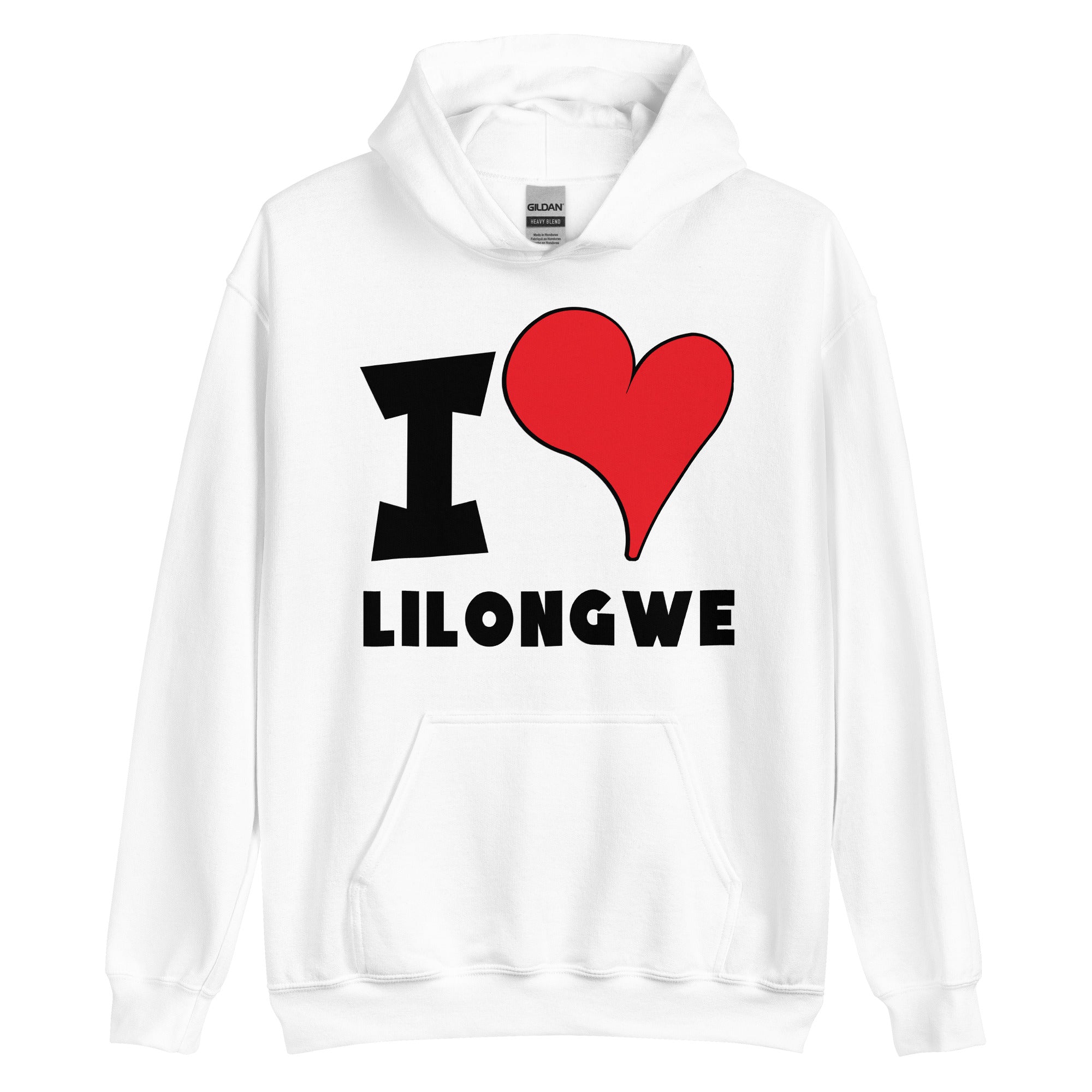 Unisex Hoodie - I Love Lilongwe Red