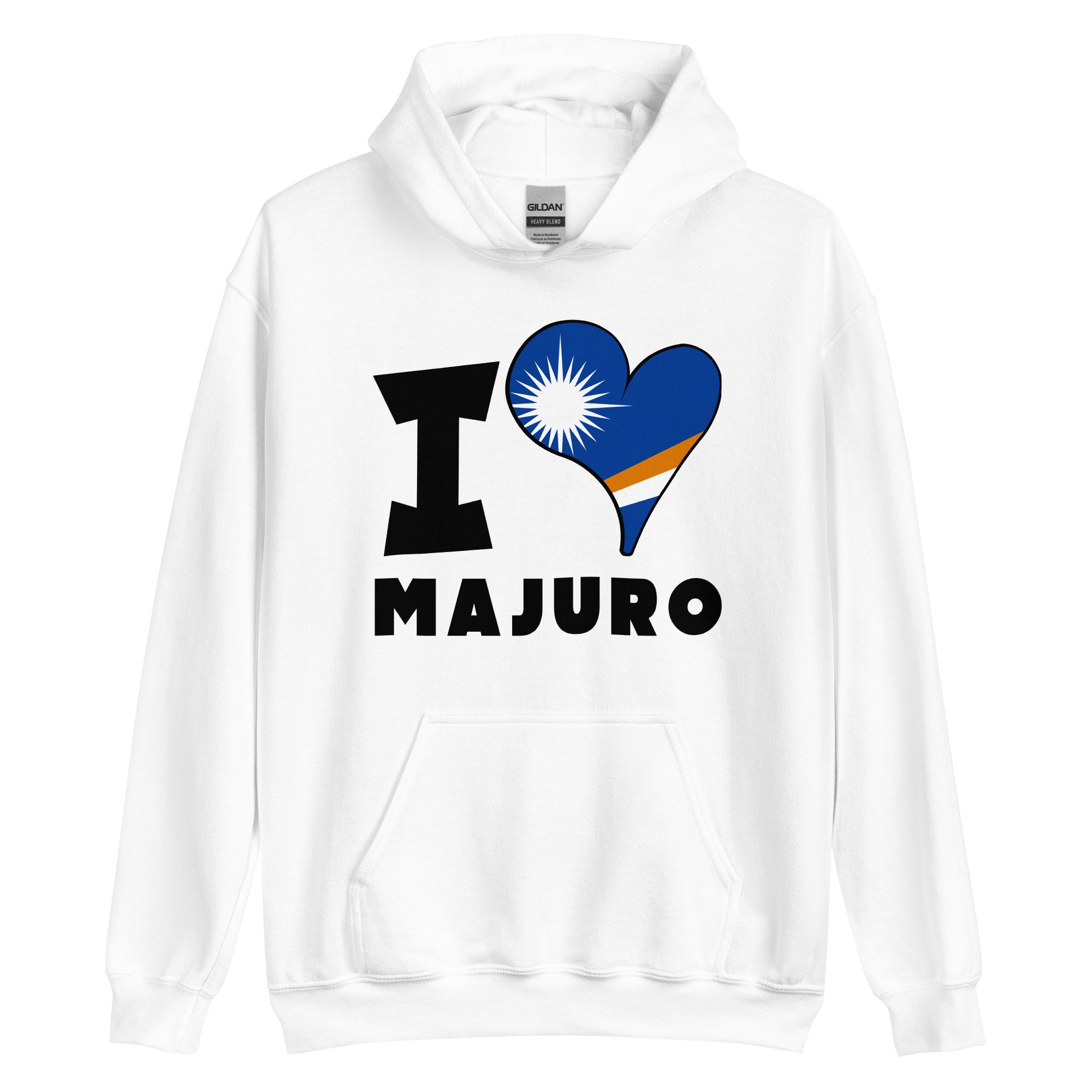 Unisex Hoodie - I Love Majuro Flag