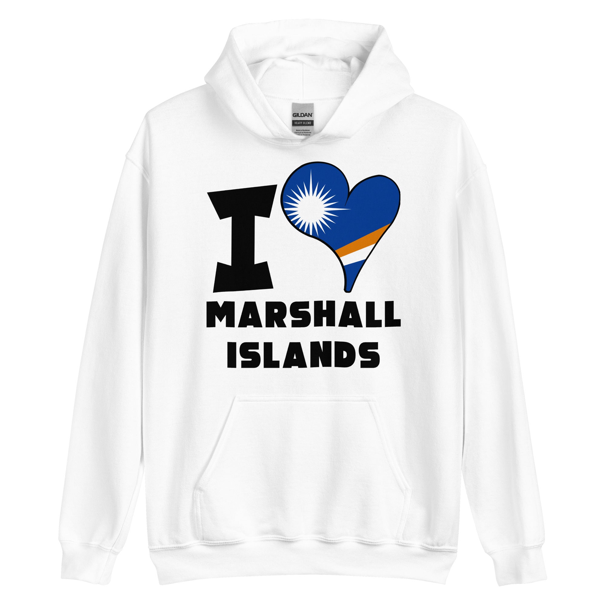 Unisex Hoodie - I Love Marshall Islands Flag