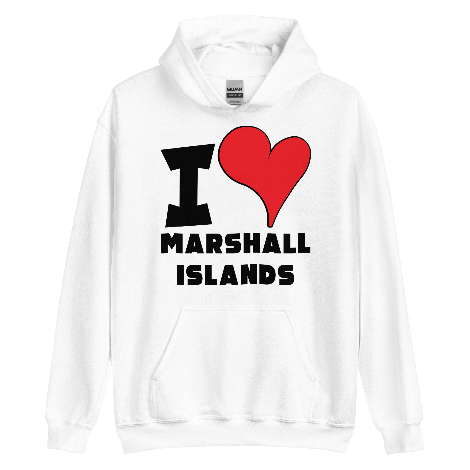 Unisex Hoodie - I Love Marshall Islands Red