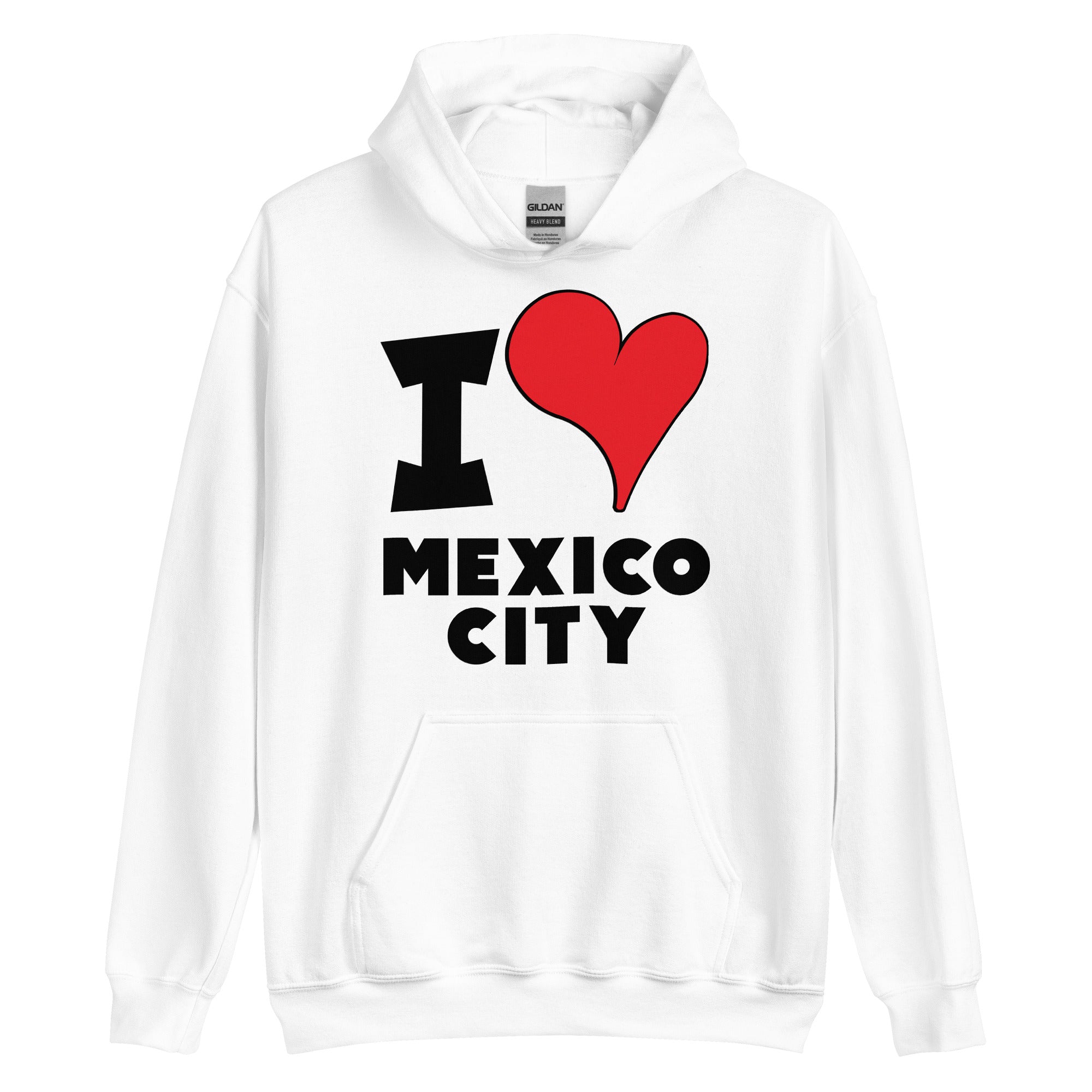 Unisex Hoodie - I Love Mexico City Red