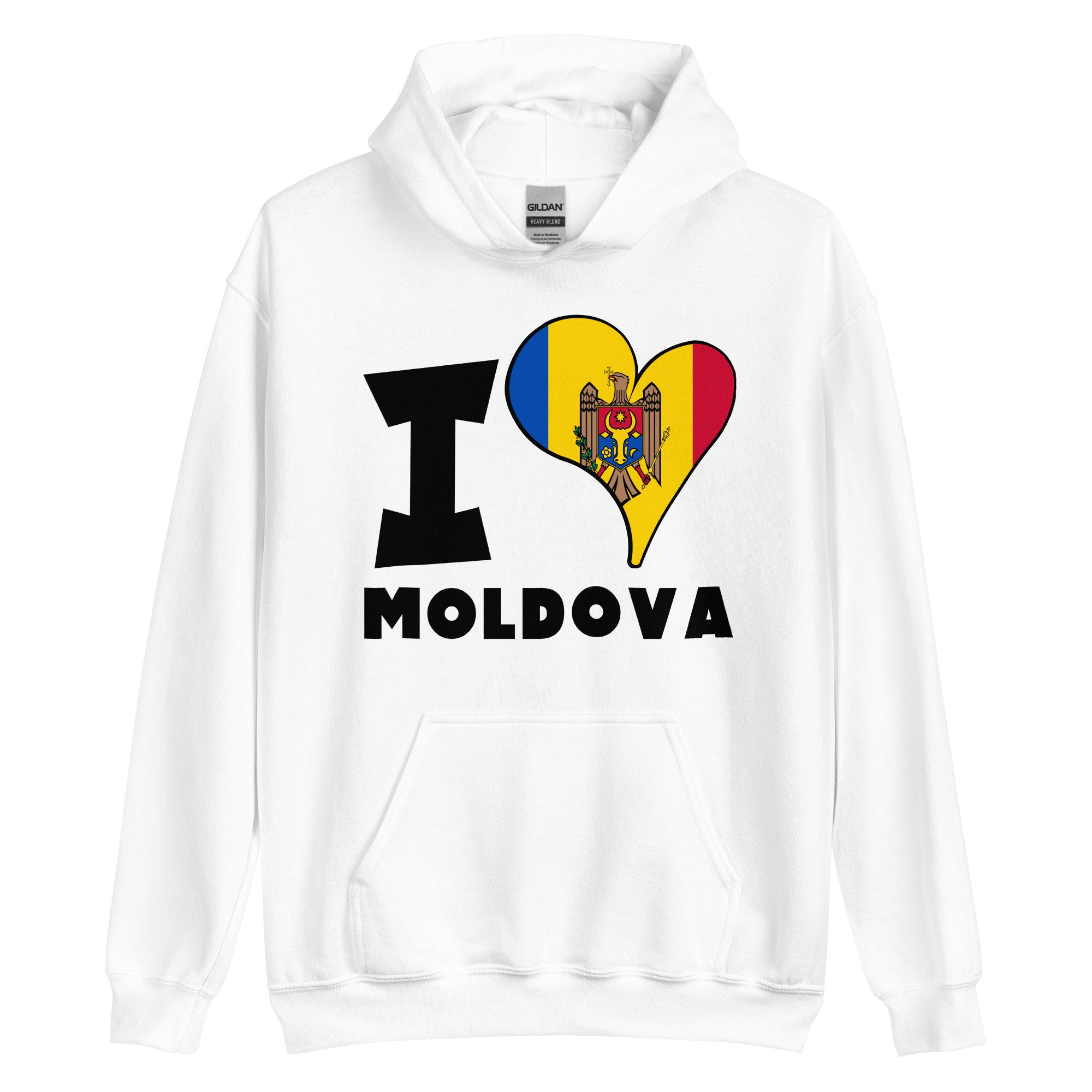 Unisex Hoodie - I Love Moldova Flag