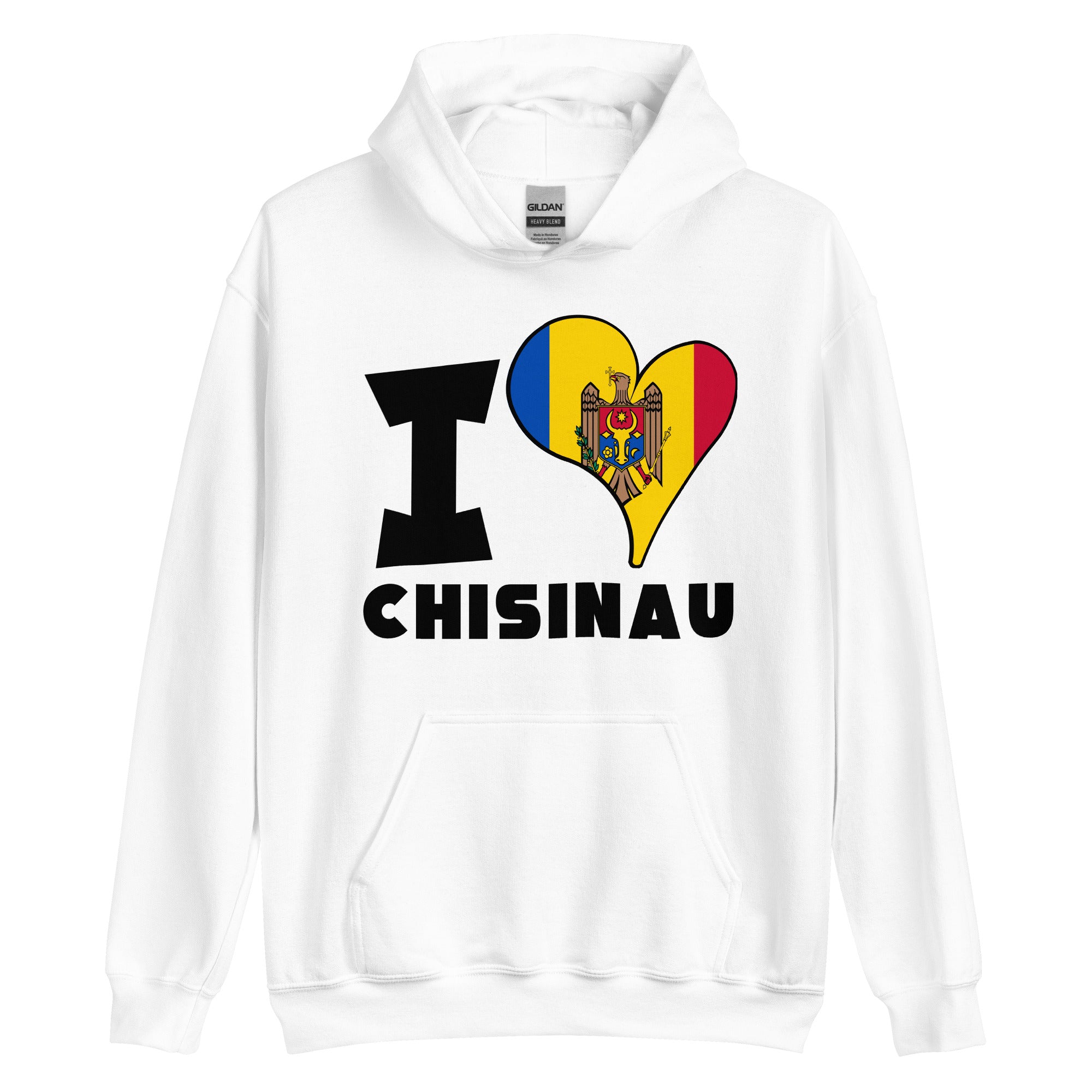 Unisex Hoodie - I Love Chișinău Flag