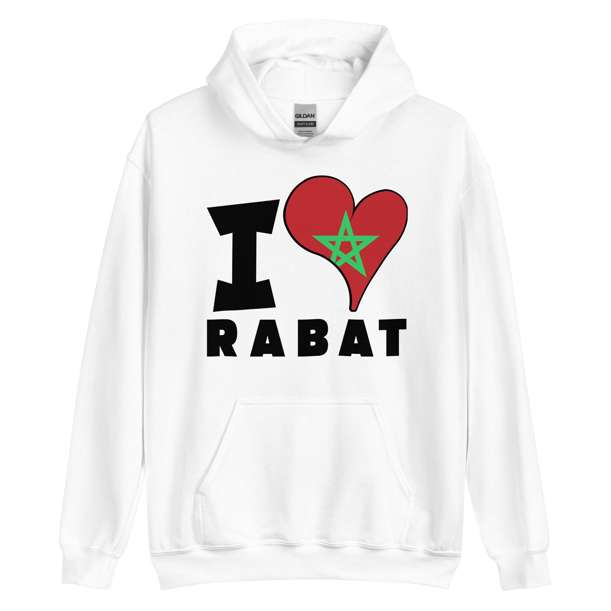 Unisex Hoodie - I Love Rabat Flag