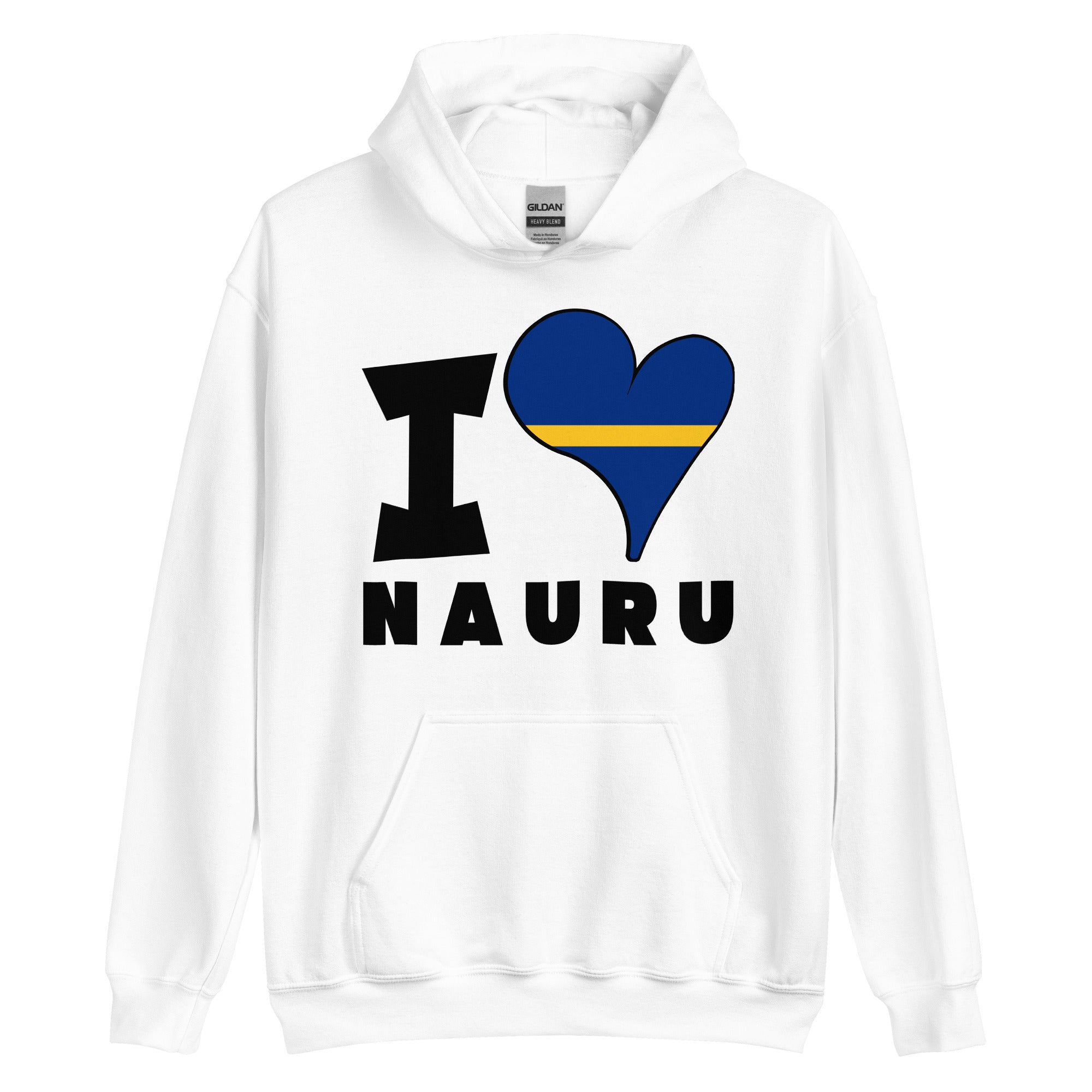 Unisex Hoodie - I Love Nauru Flag