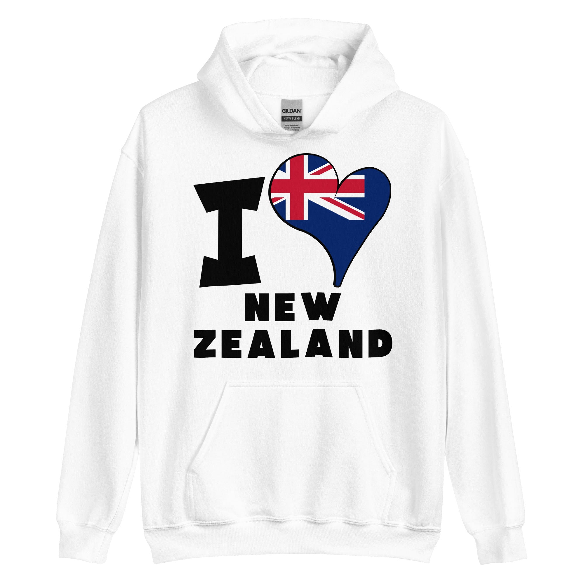 Unisex Hoodie - I Love New Zealand Flag