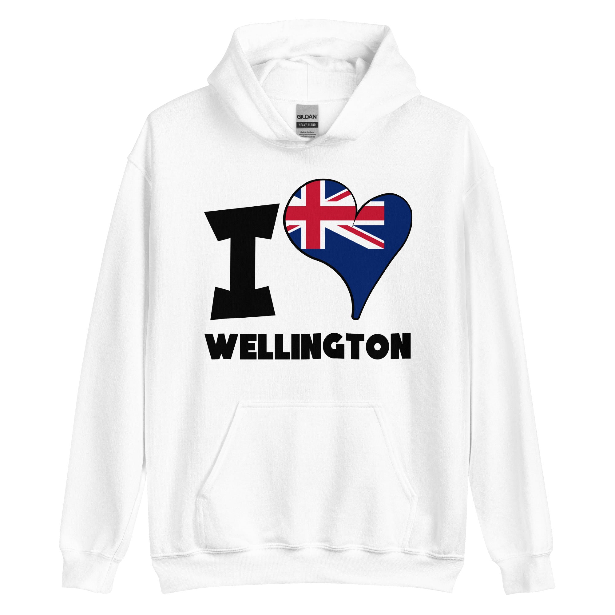 Unisex Hoodie - I Love Wellington Flag