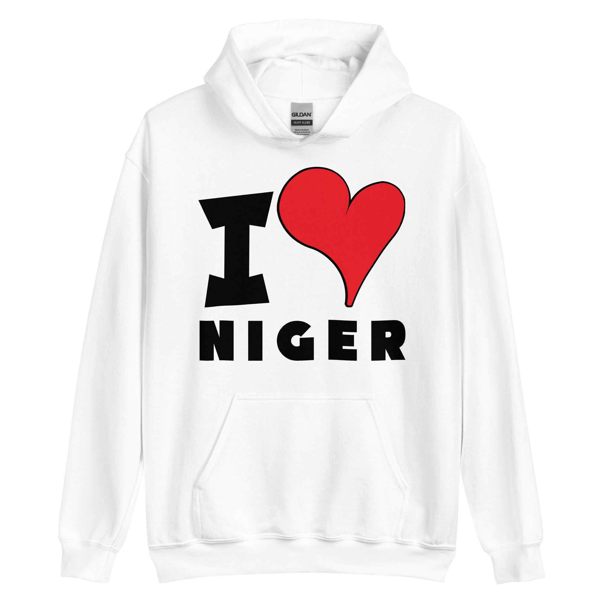 Unisex Hoodie - I Love Niger Red