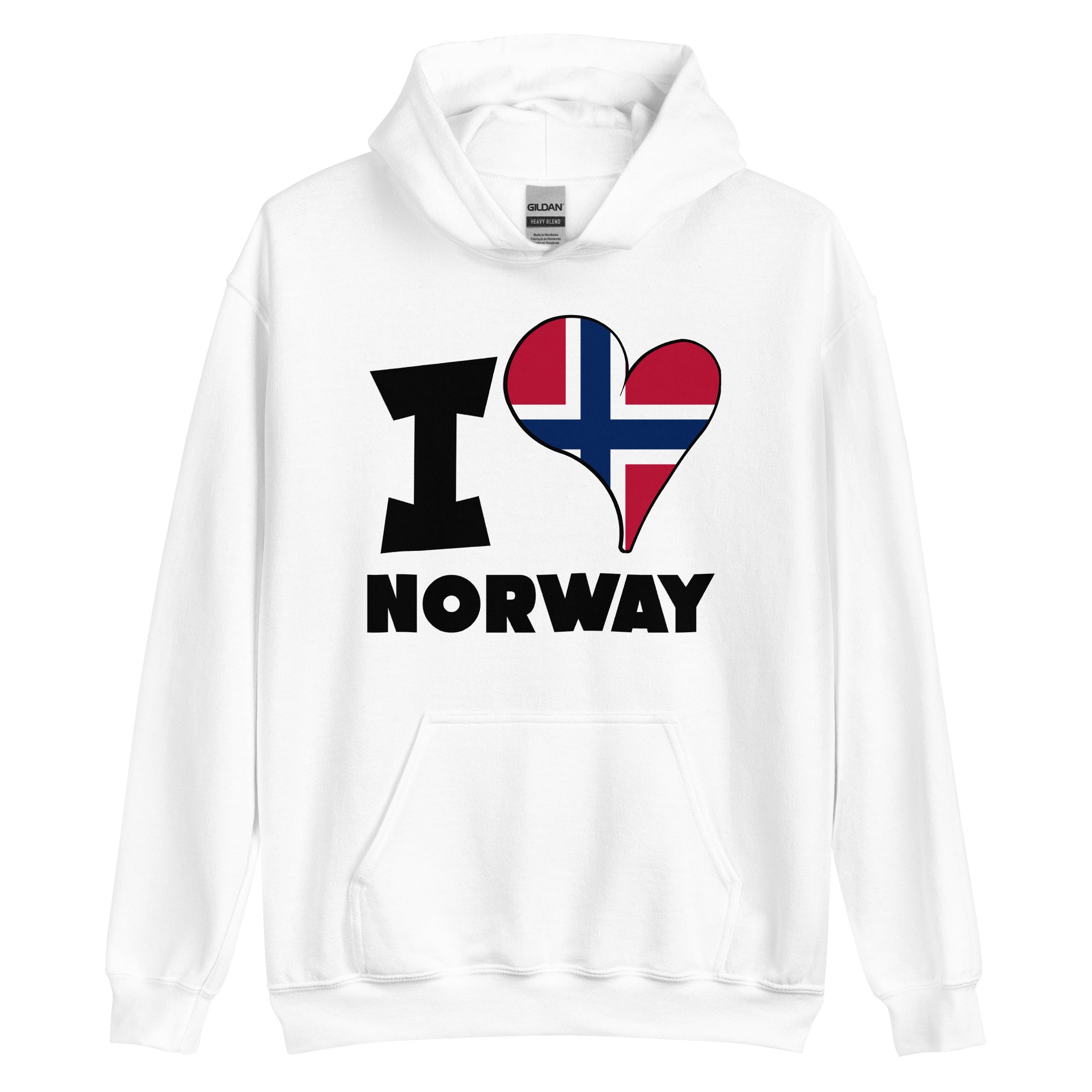 Unisex Hoodie - I Love Norway Flag