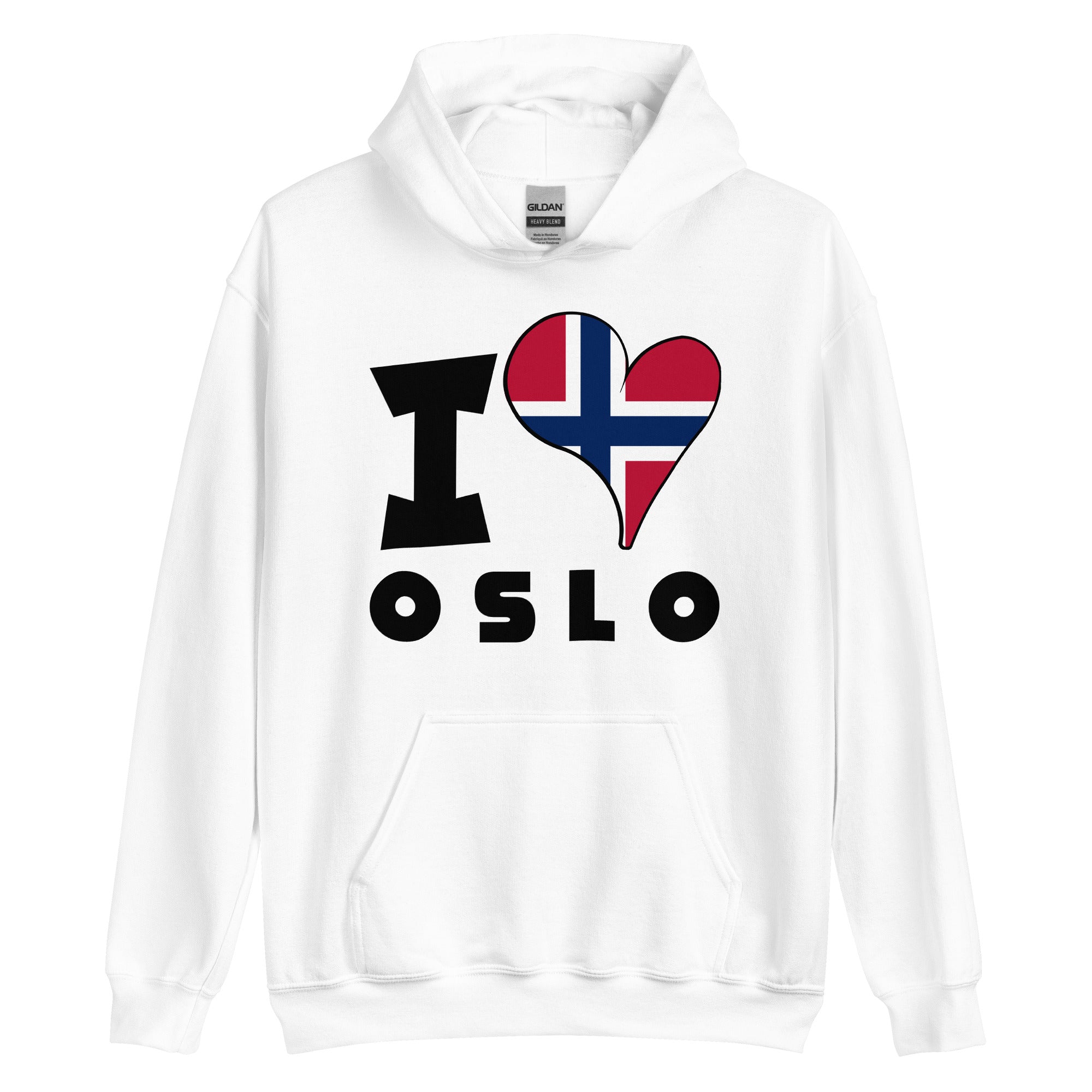 Unisex Hoodie - I Love Oslo Flag