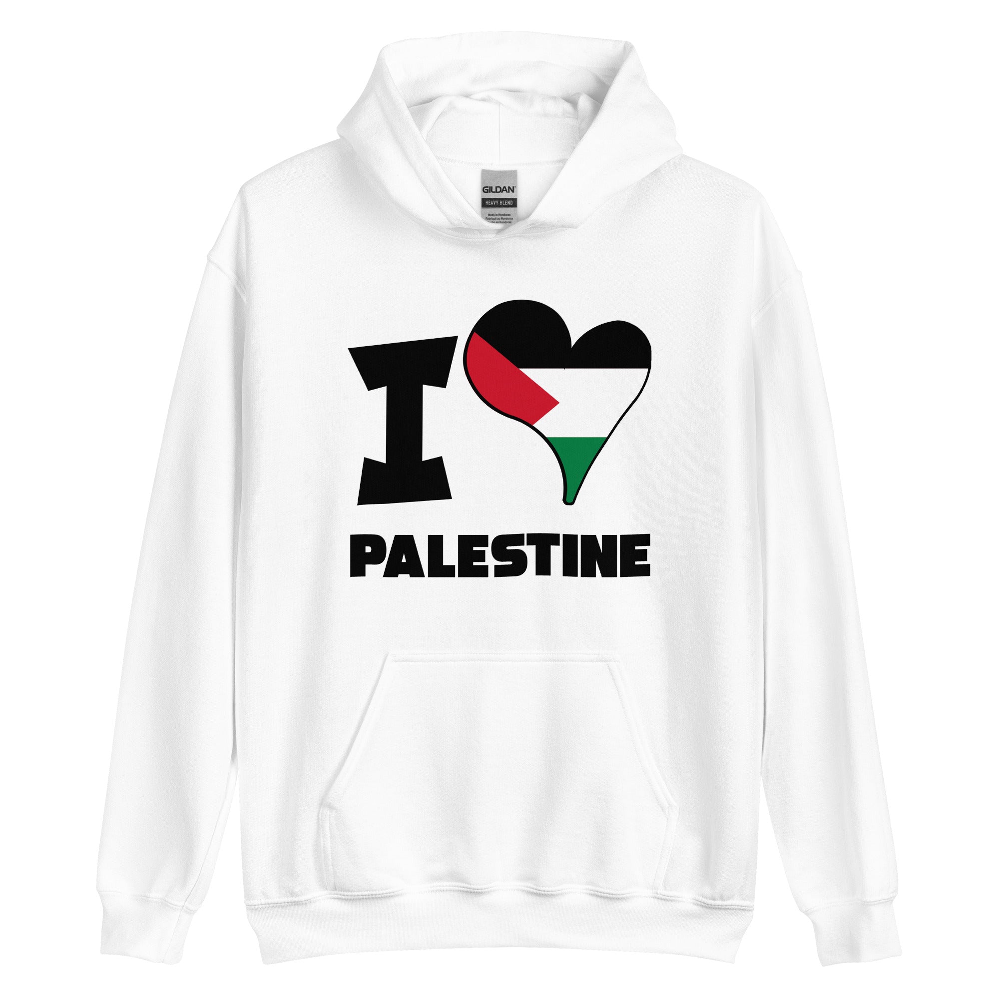 Unisex Hoodie - i Love Palestine Flag