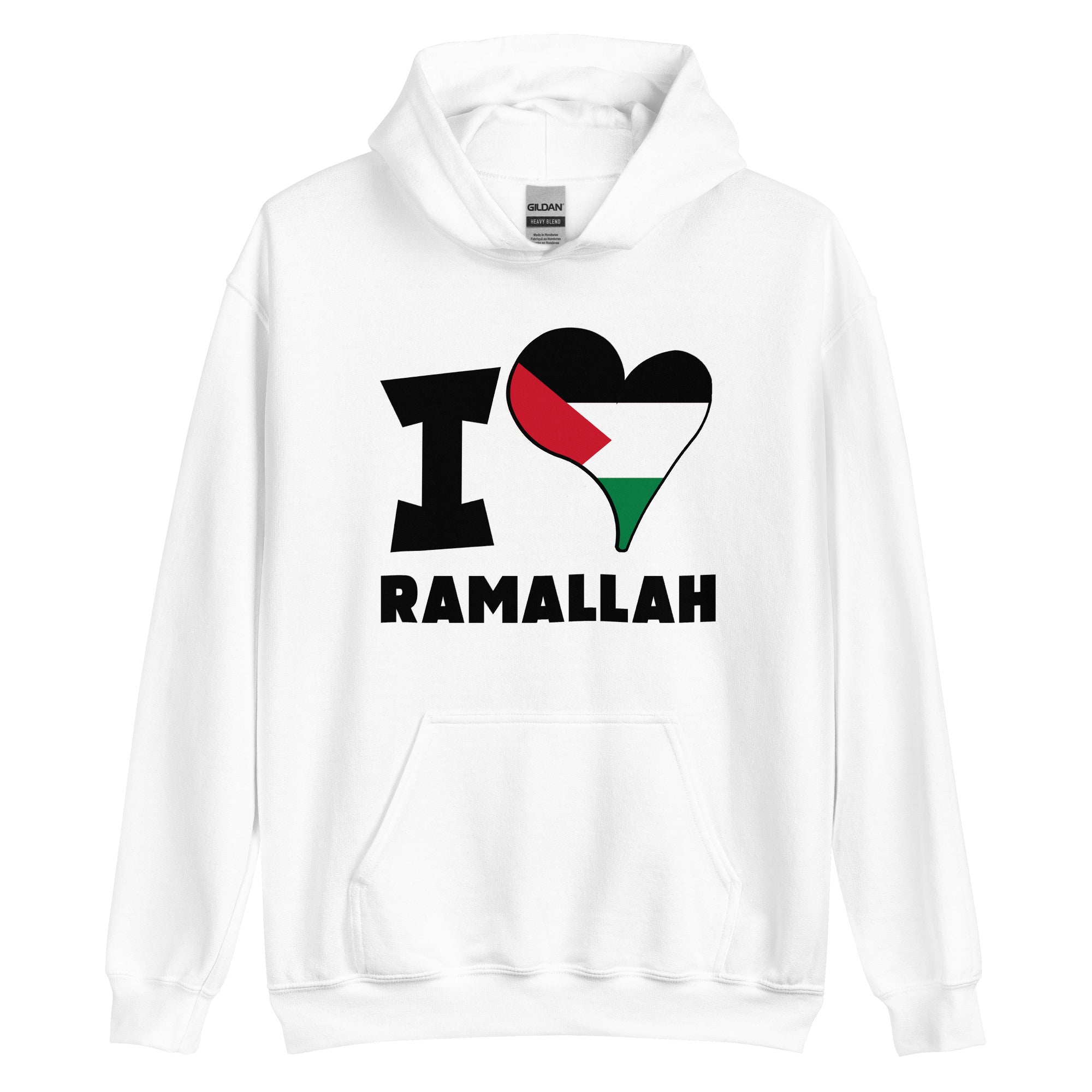 Unisex Hoodie - I Love Ramallah Flag