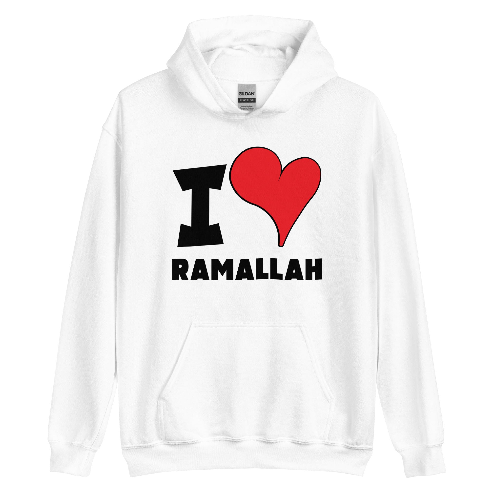 Unisex Hoodie - I Love Ramallah Red