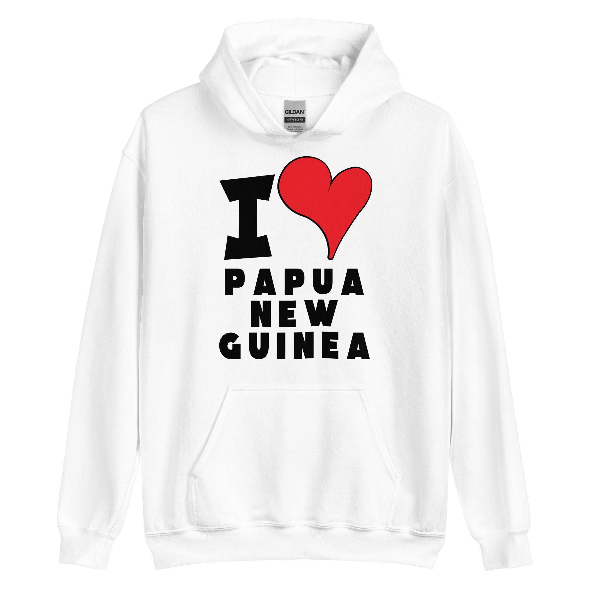 Unisex Hoodie - I Love Papua New Guinea Red