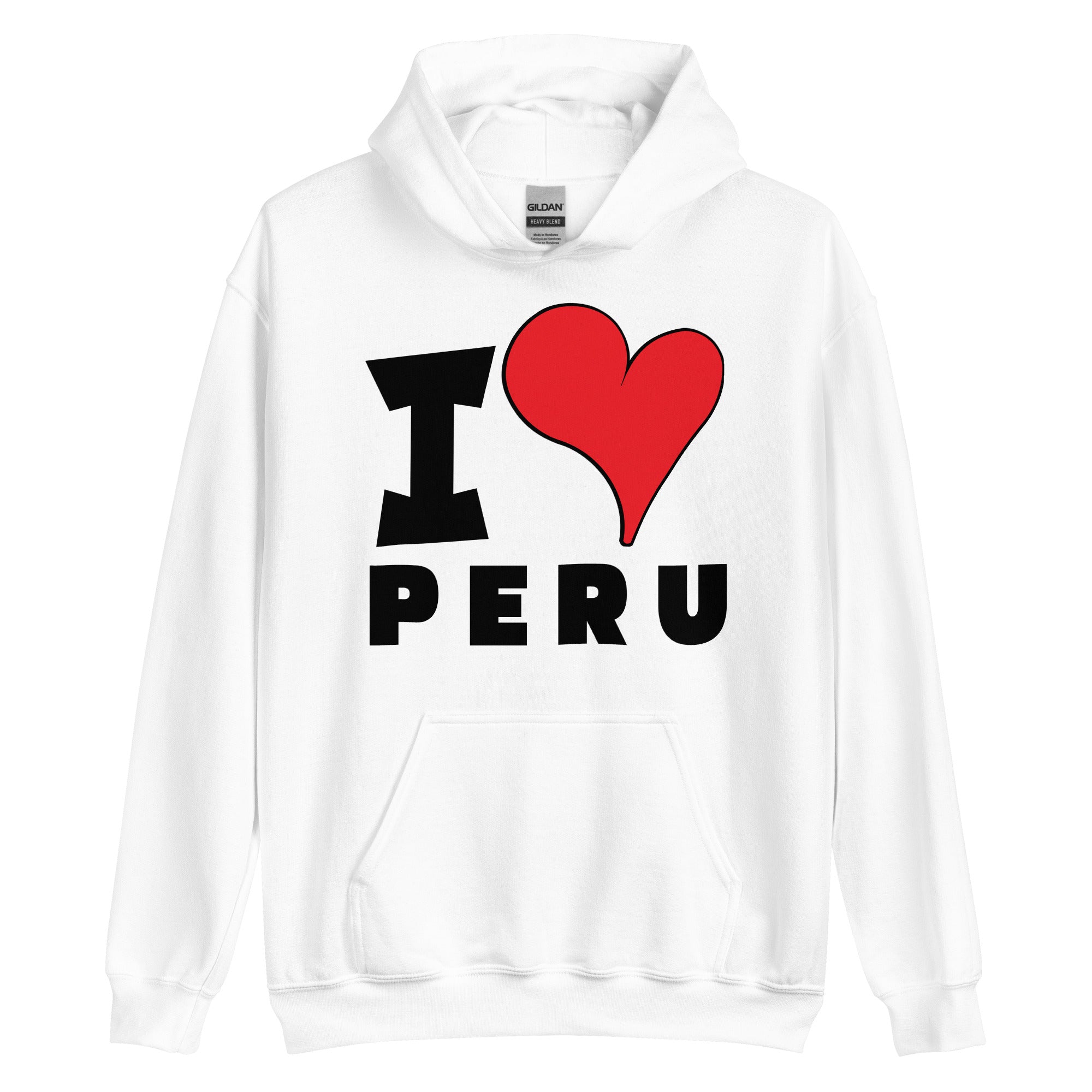 Unisex Hoodie - I Love Peru Red