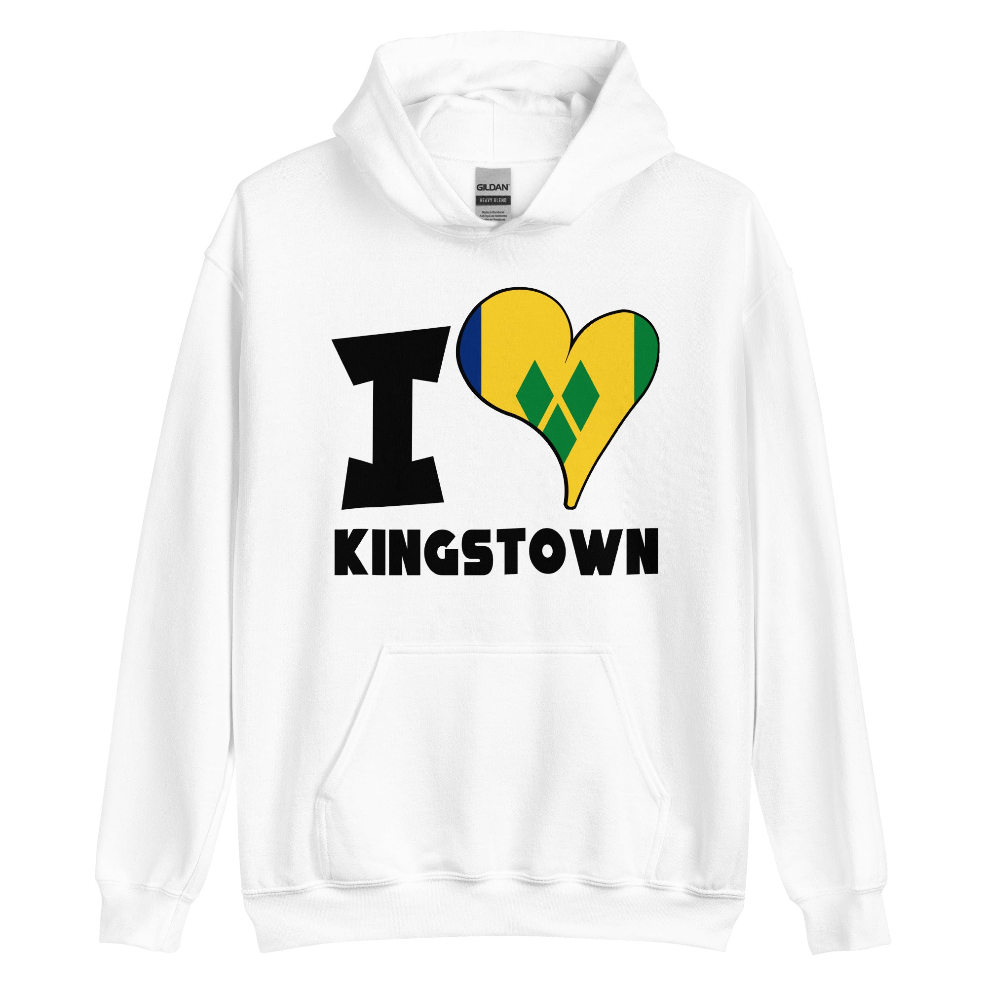 Unisex Hoodie - I Love Kingstown Flag