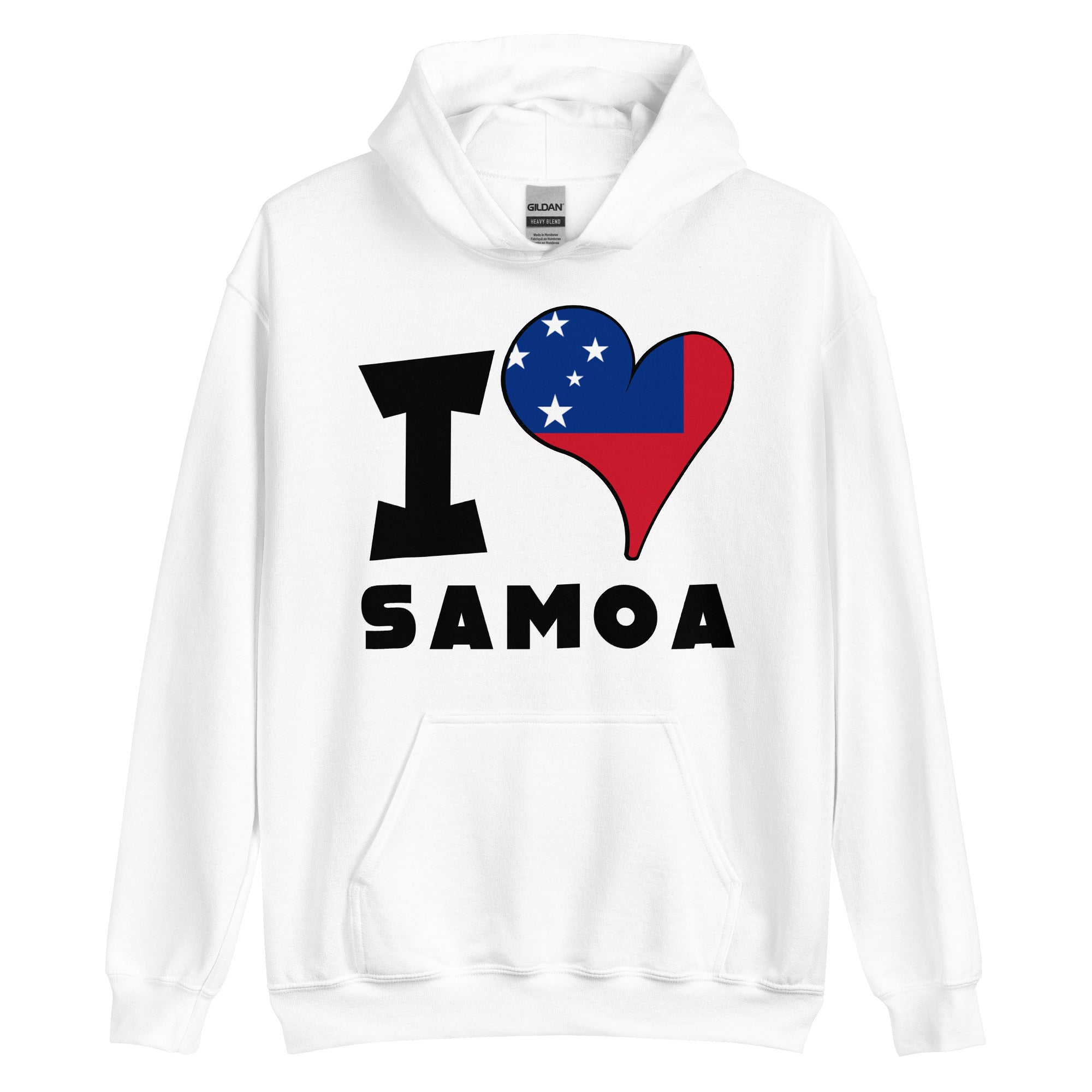 Unisex Hoodie - I Love Samoa Flag