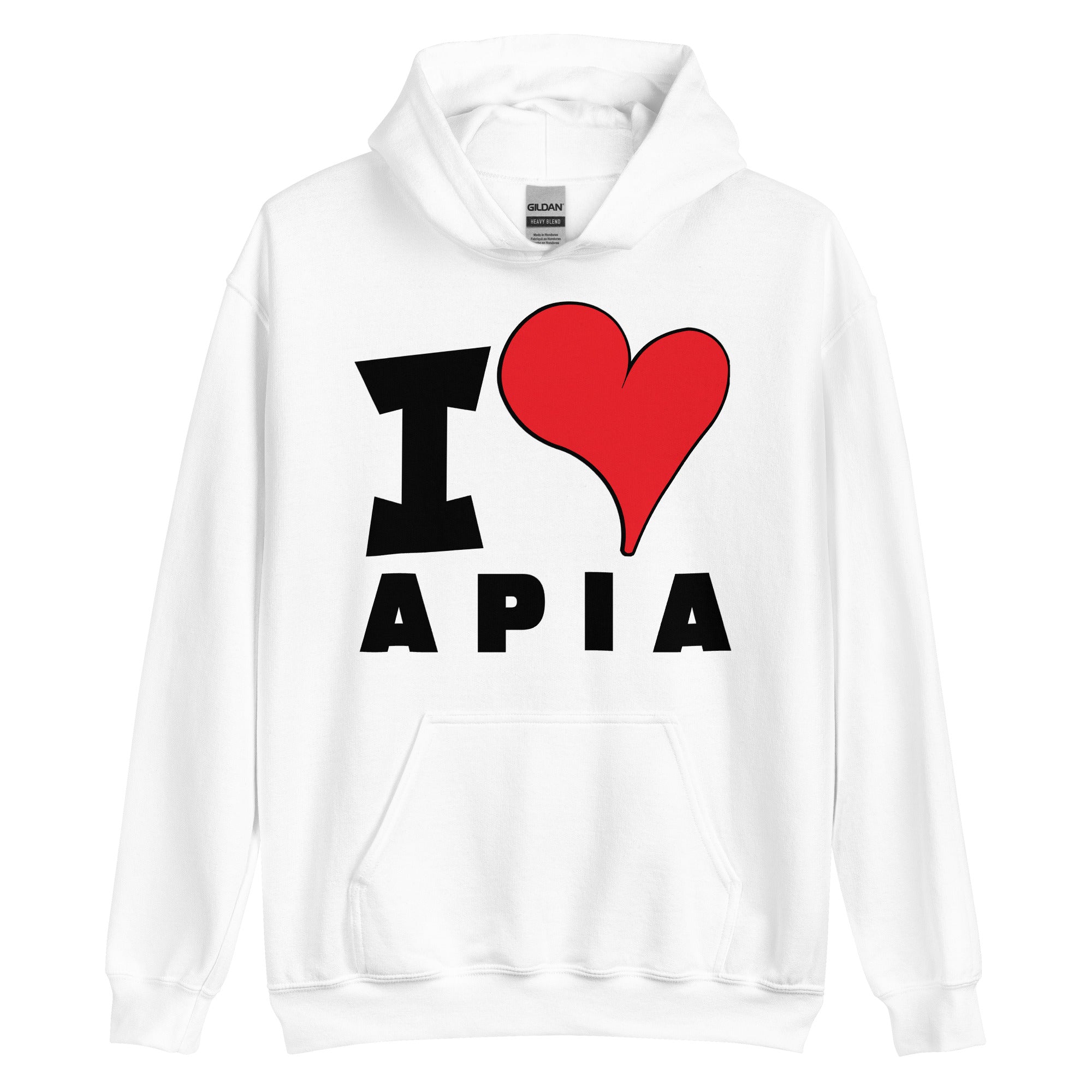 Unisex Hoodie - I Love Apia Red