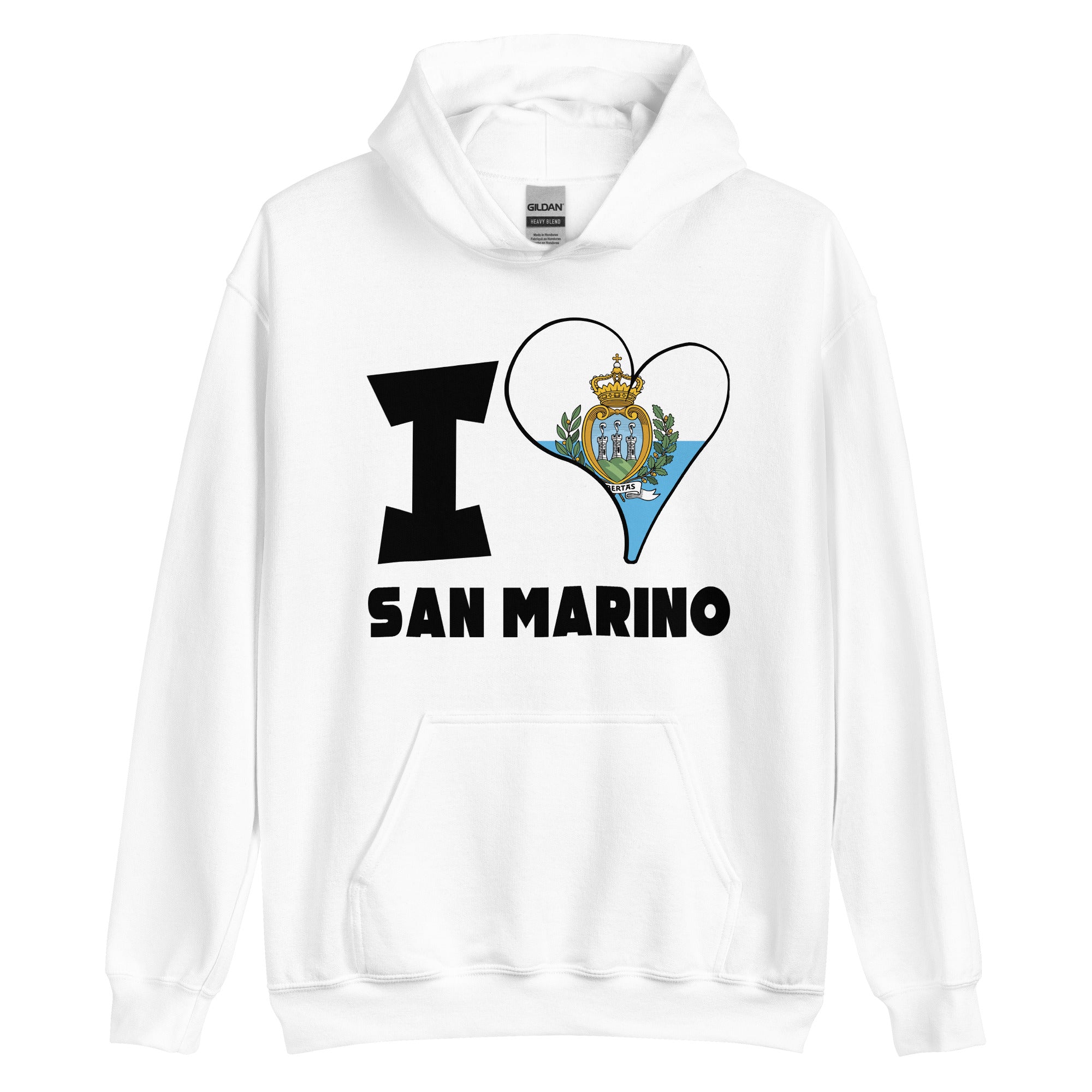 Unisex Hoodie - I Love San Marino Flag