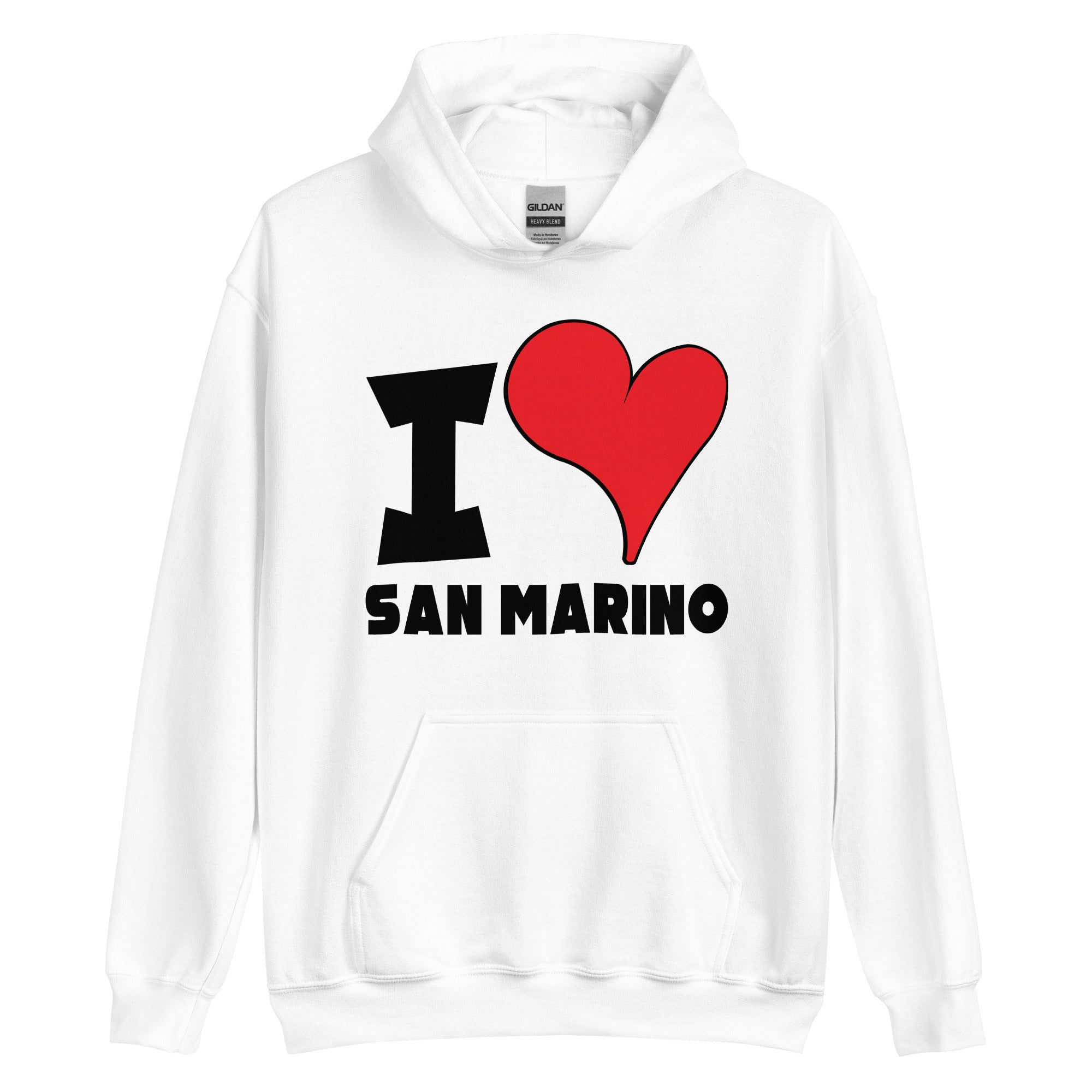 Unisex Hoodie - I Love San Marino Red