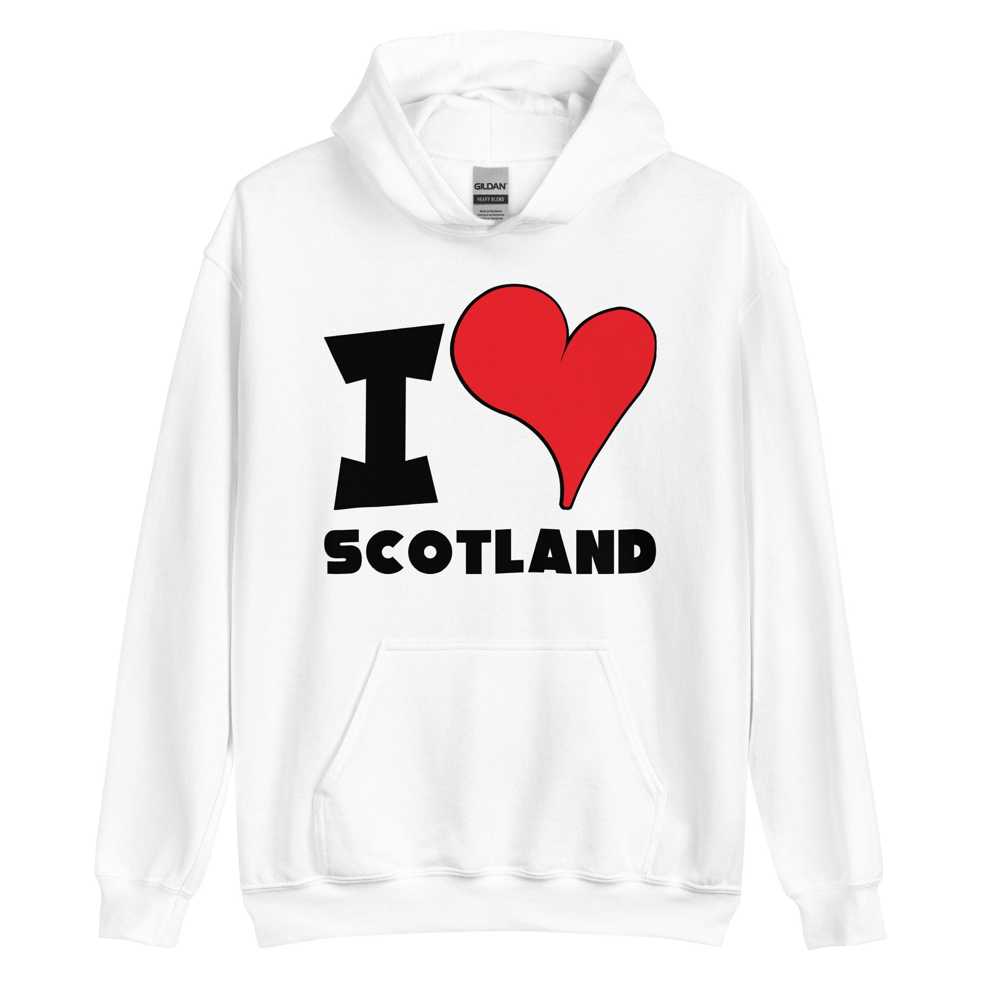 Unisex Hoodie - I Love Scotland Red