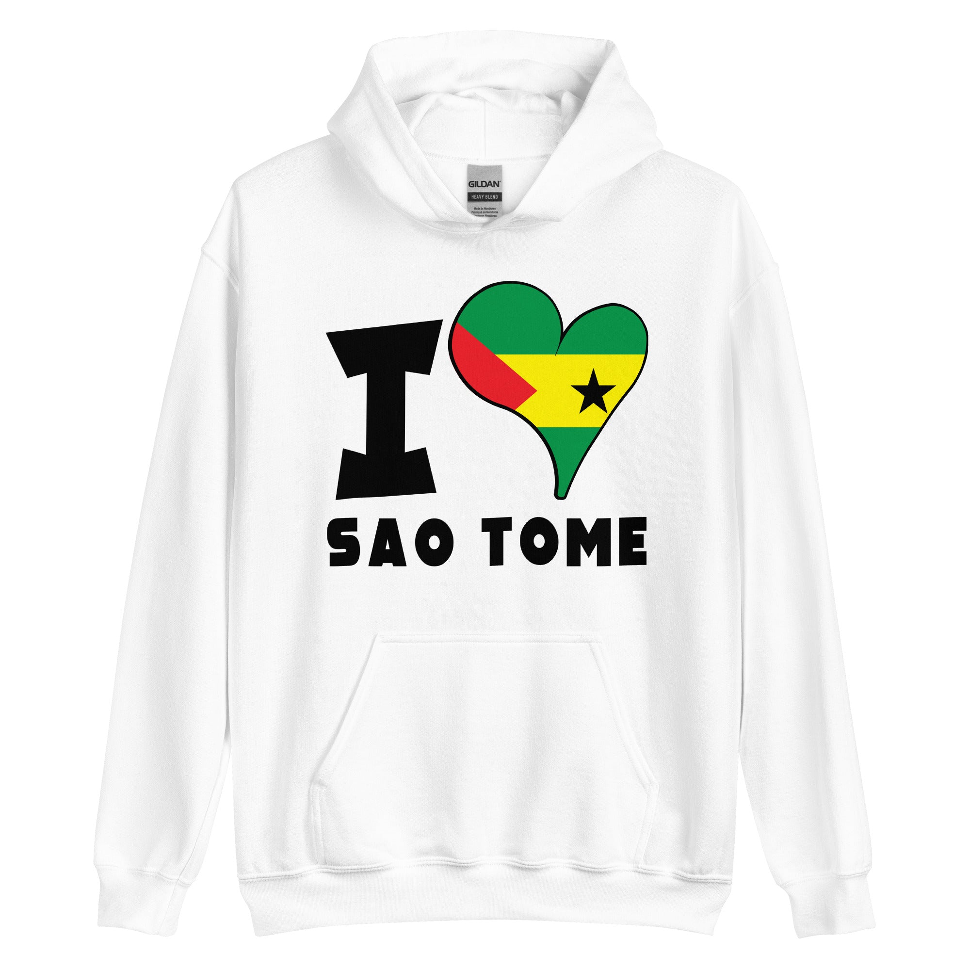 Unisex Hoodie - I Love São Tomé Flag