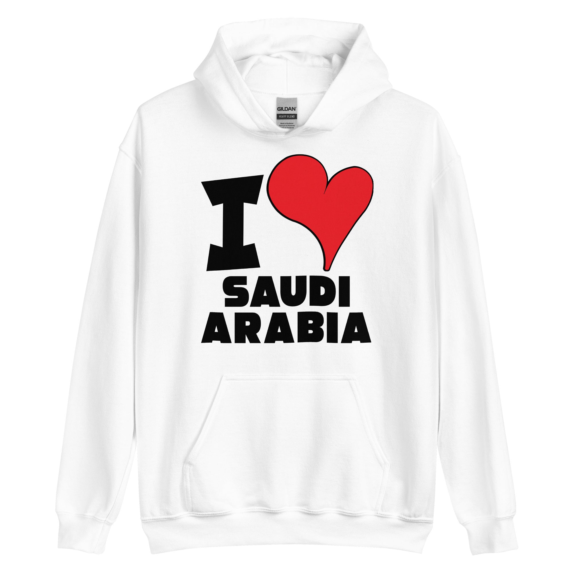 Unisex Hoodie - I Love Saudi Arabia Red