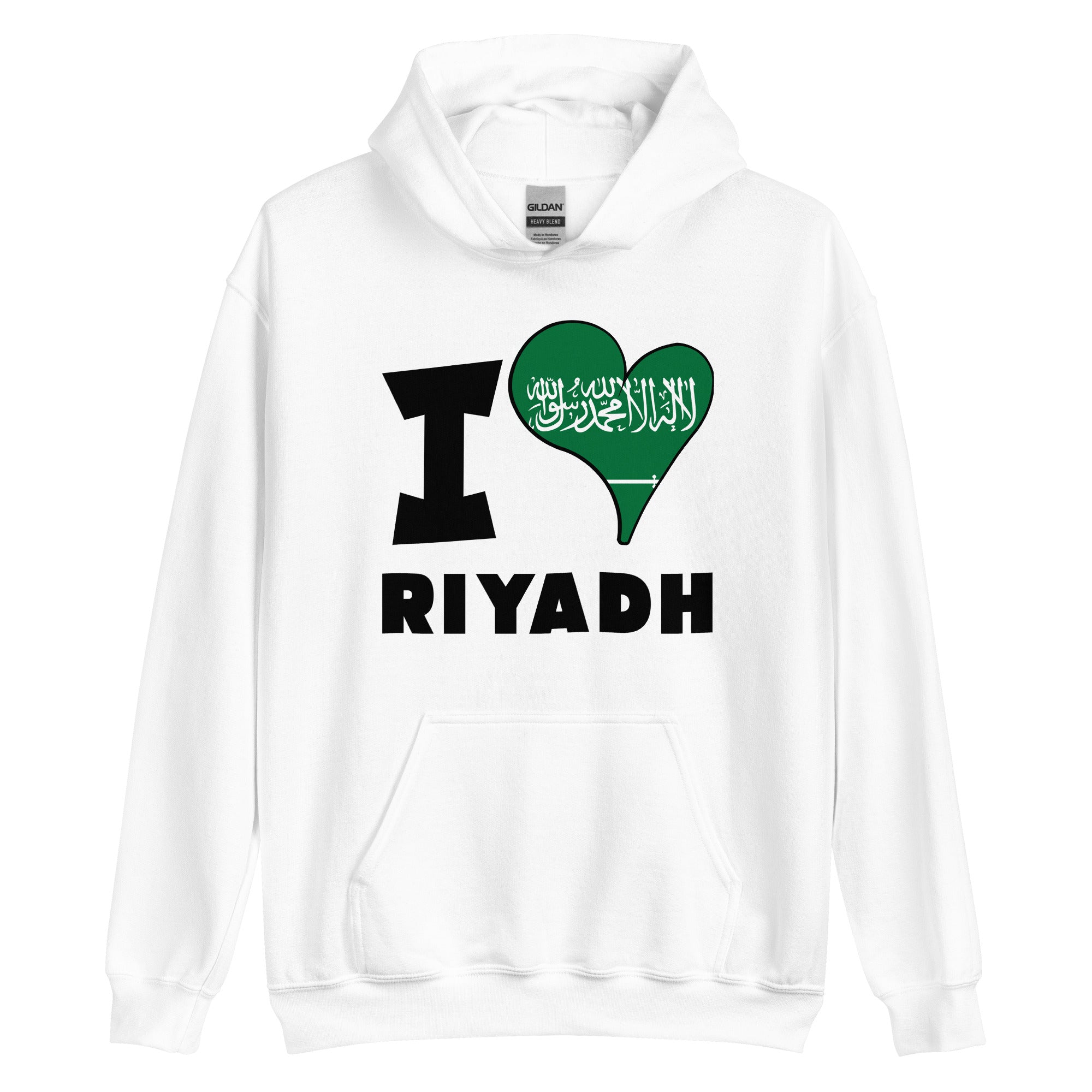 Unisex Hoodie - I Love Riyadh Flag