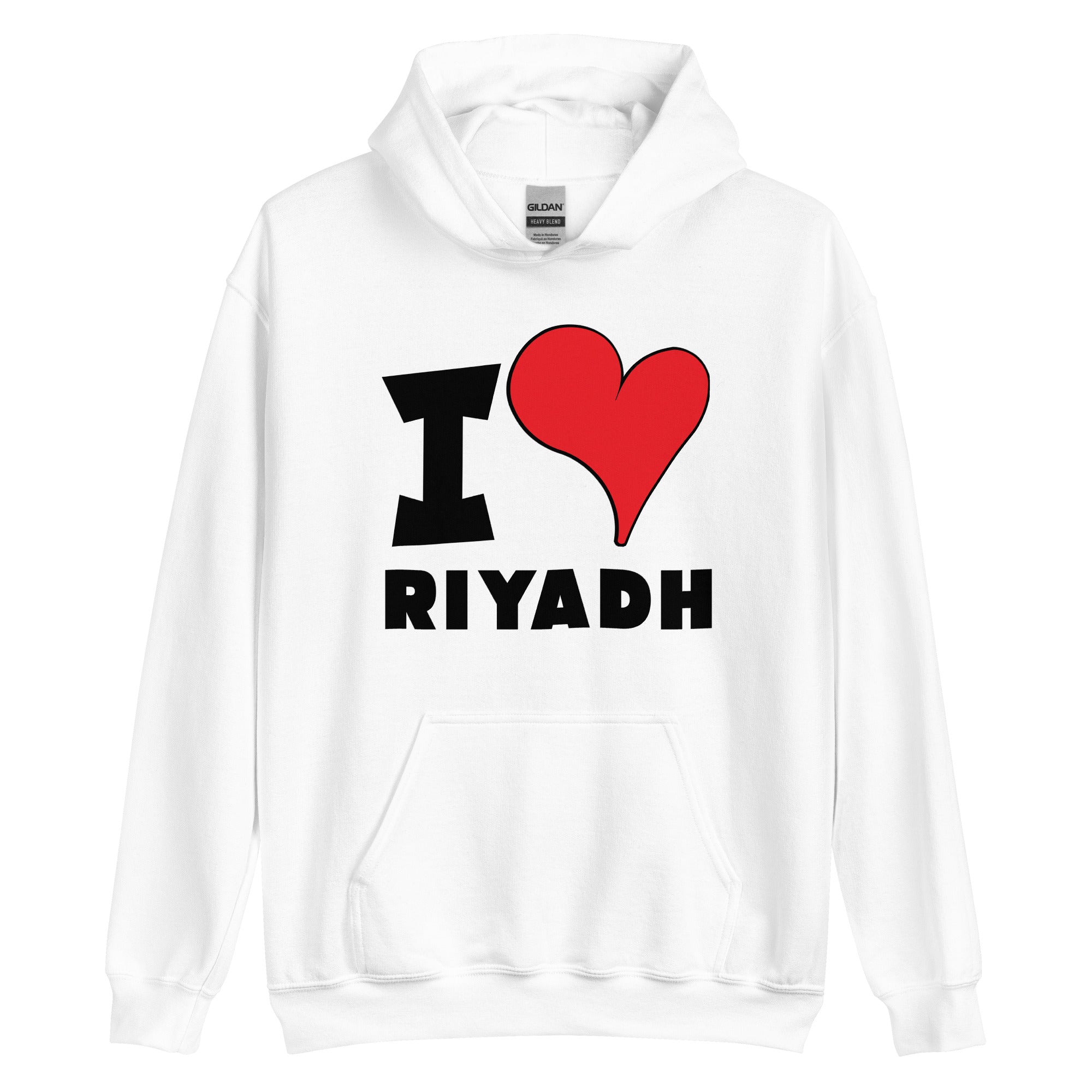 Unisex Hoodie - I Love Riyadh Red