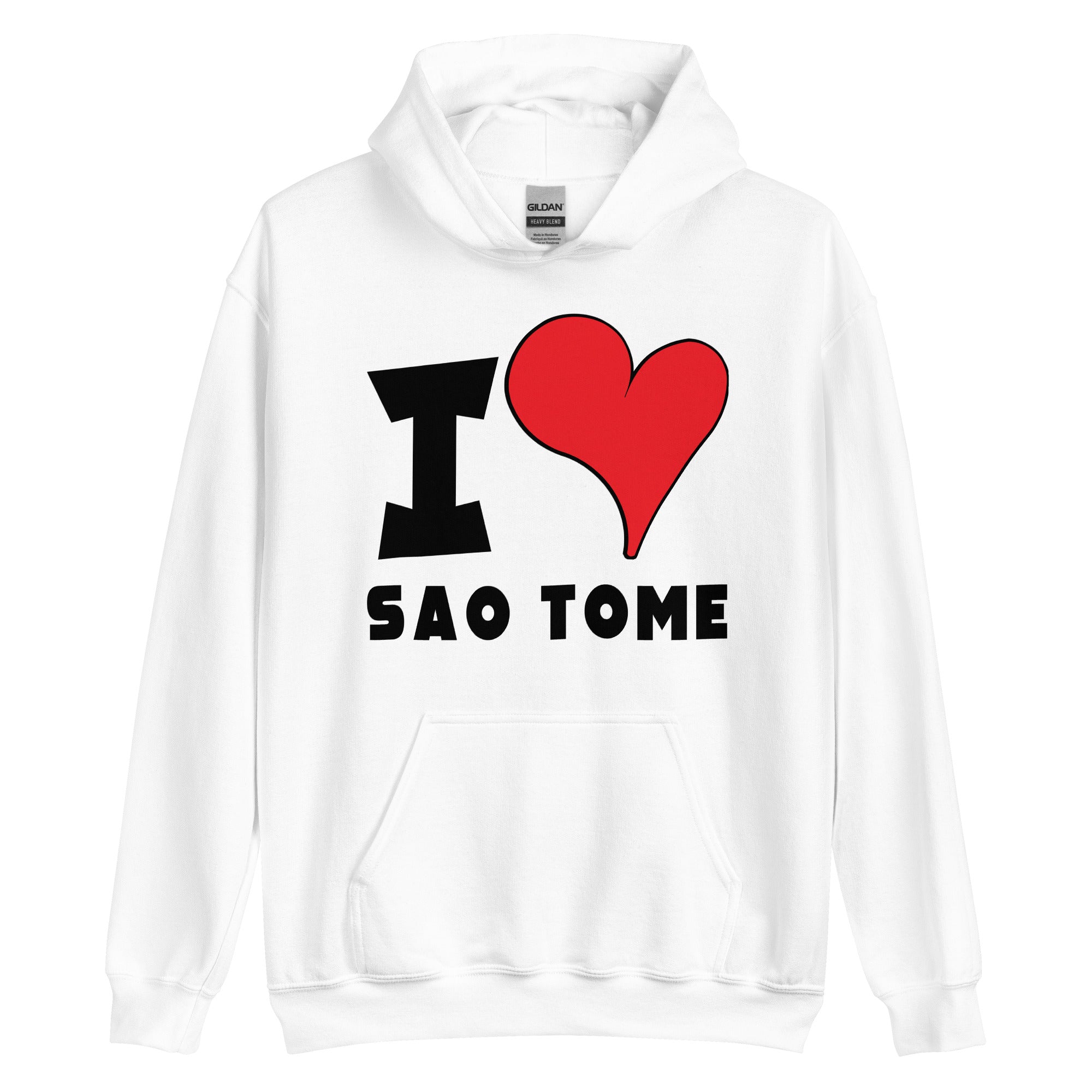 Unisex Hoodie - I Love São Tomé Red