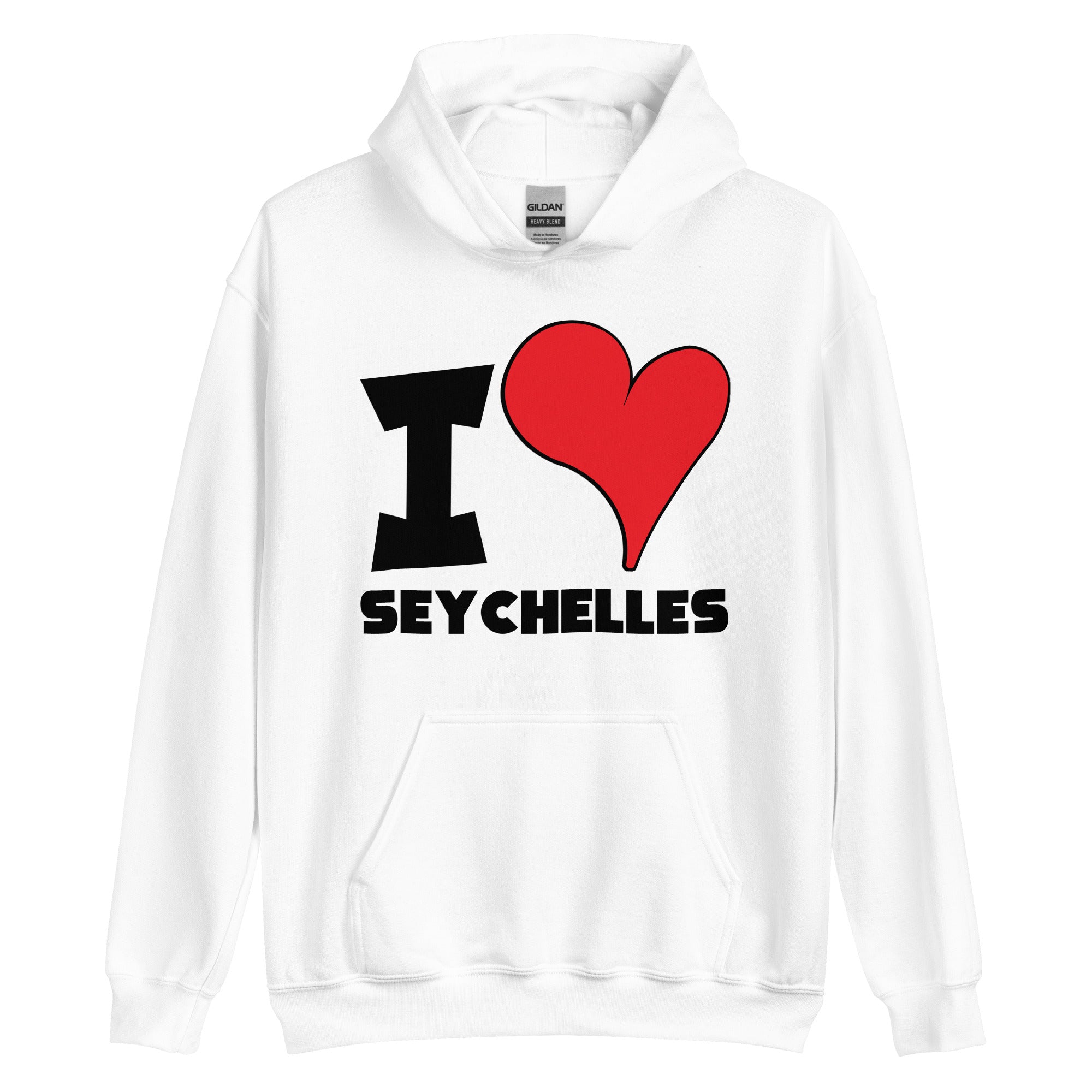 Unisex Hoodie - I Love Seychelles Red