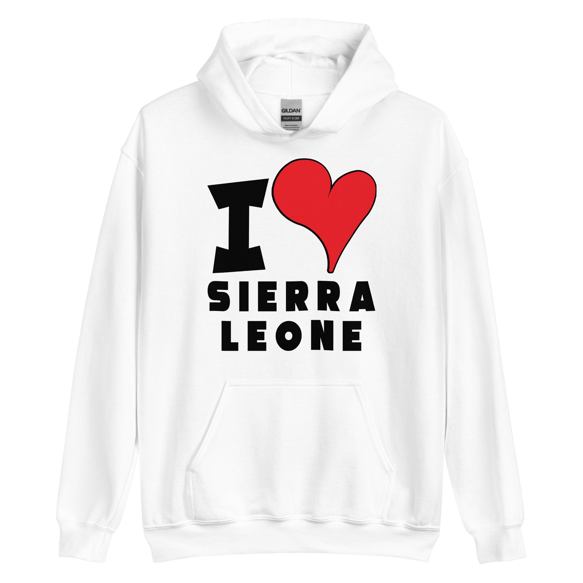 Unisex Hoodie - I Love Sierra Leone Red