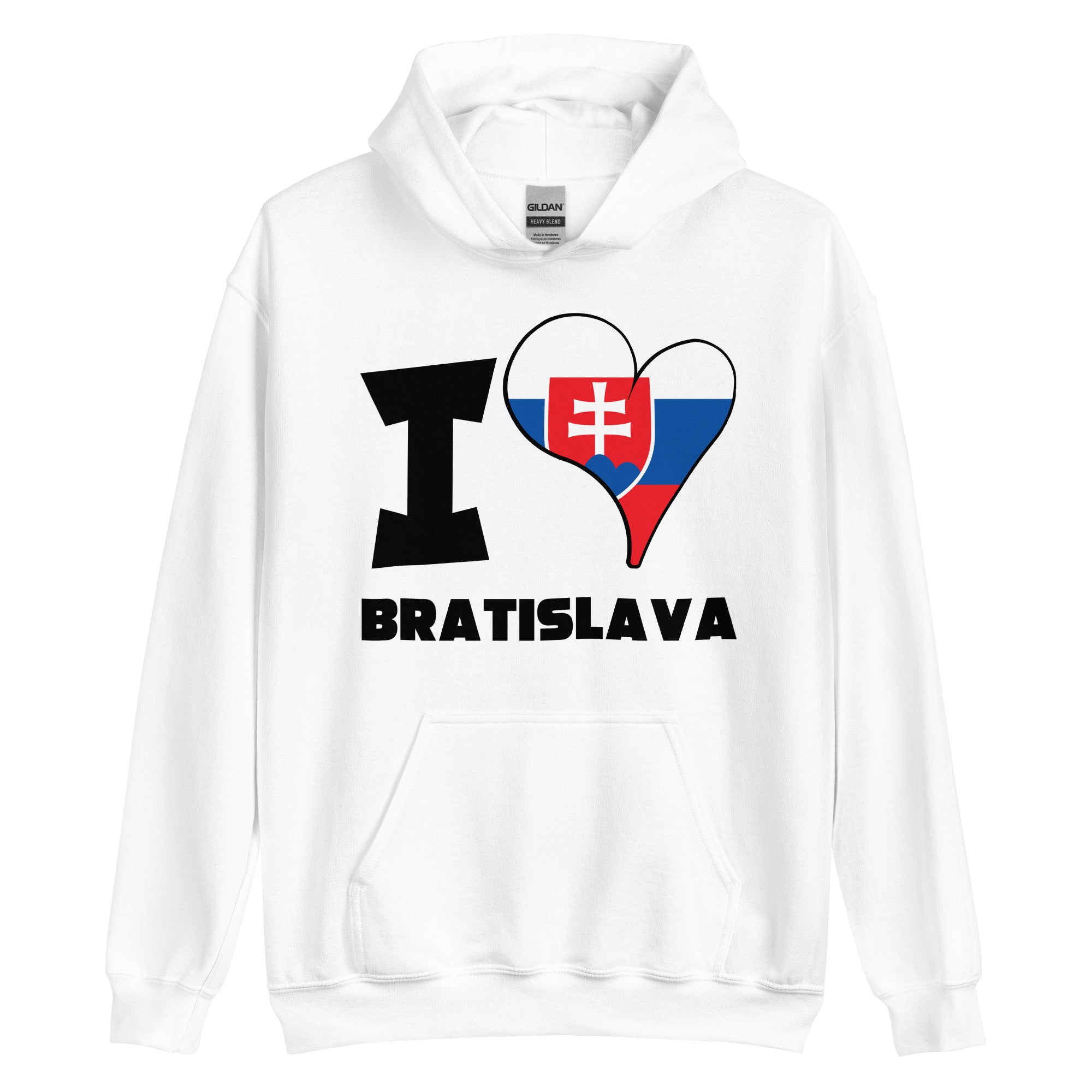 Unisex Hoodie - I Love Bratislava Flag