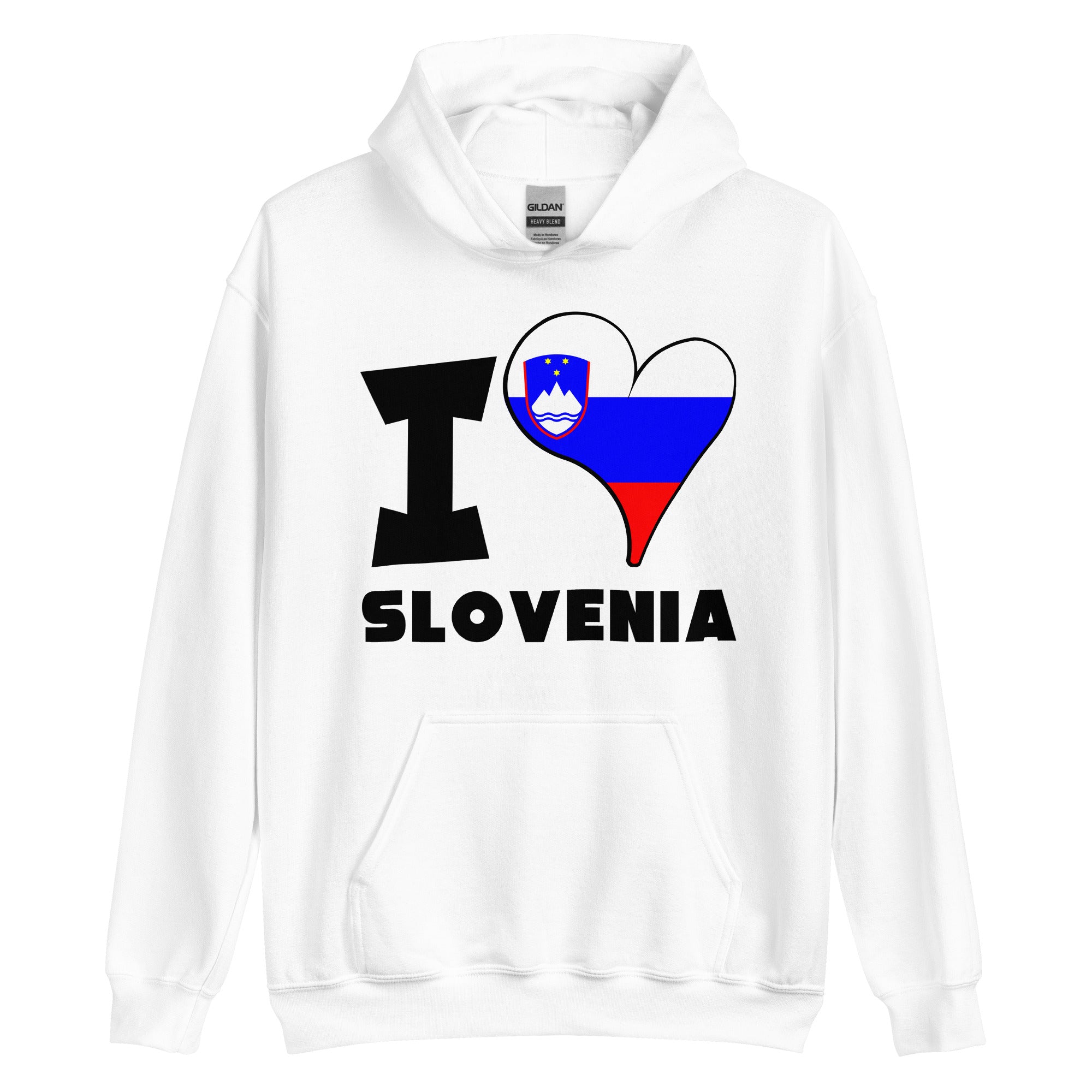 Unisex Hoodie - I Love Slovenia Flag